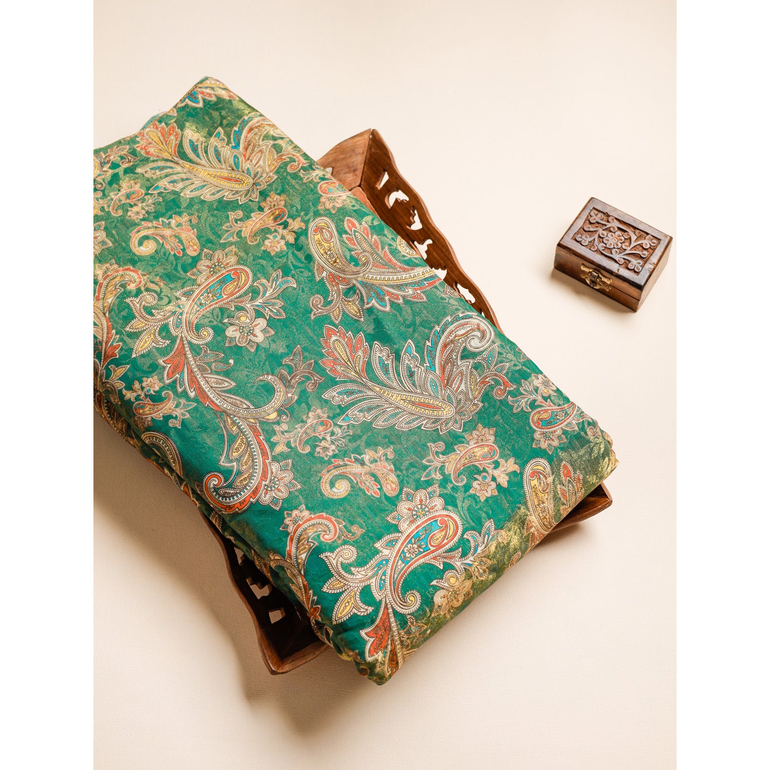 PURE VISCOSE JACQUARD SILK PRINTED FABRIC