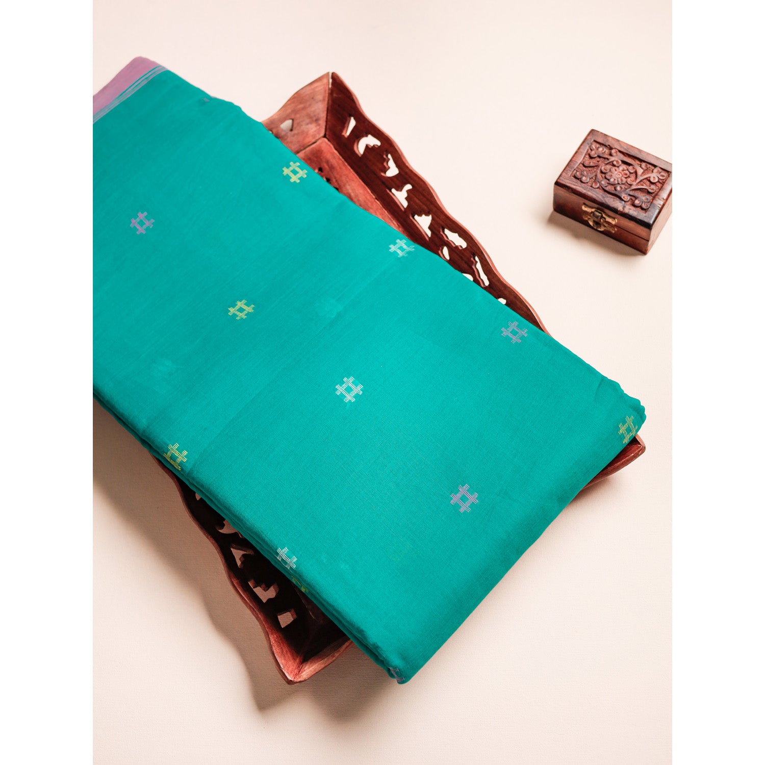 PURE MUL COTTON BENGAL JAMDHANI WOVEN FABRIC