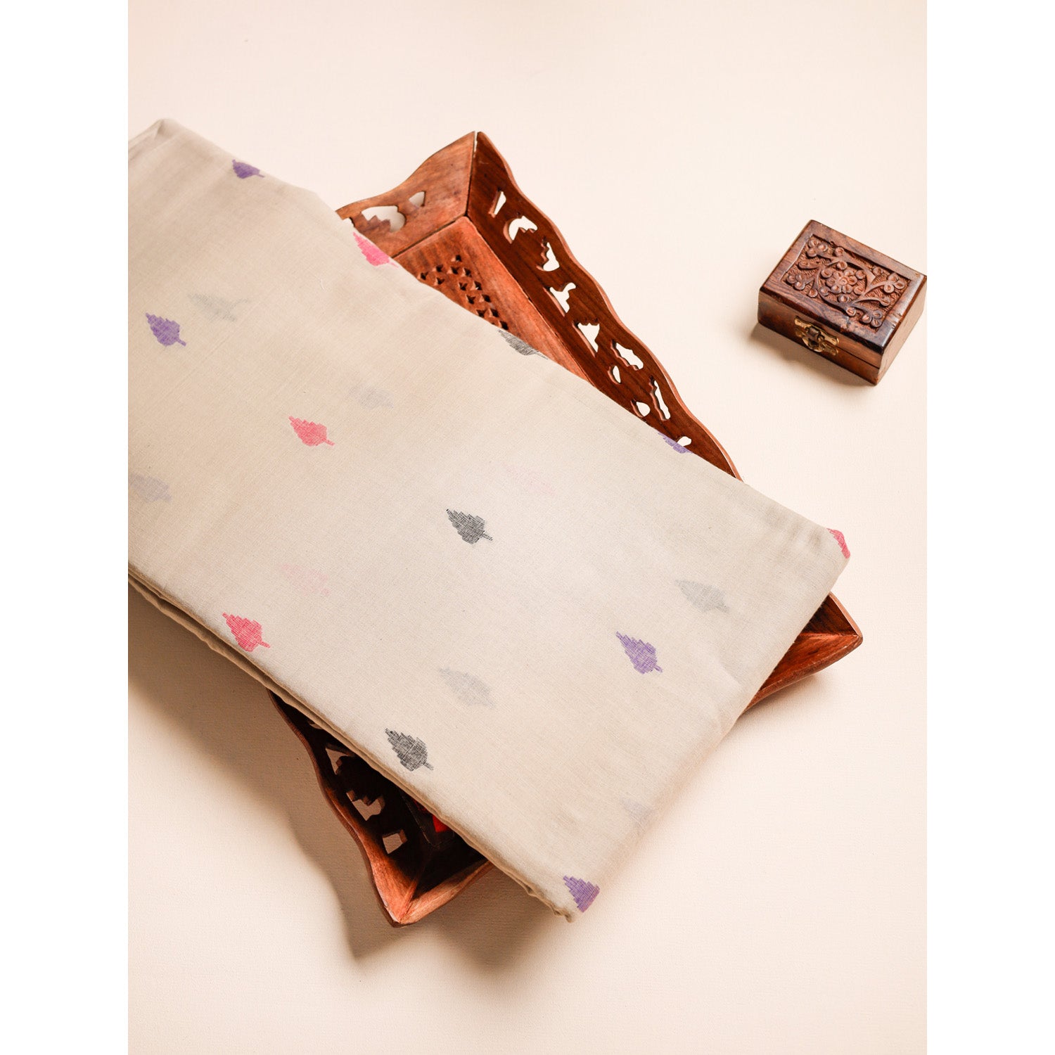 PURE MUL COTTON BENGAL JAMDHANI WOVEN FABRIC