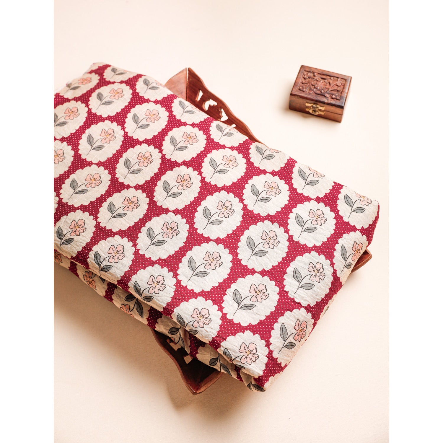 MOGRA CHANDERI MUGHAL PRINTED FABRIC