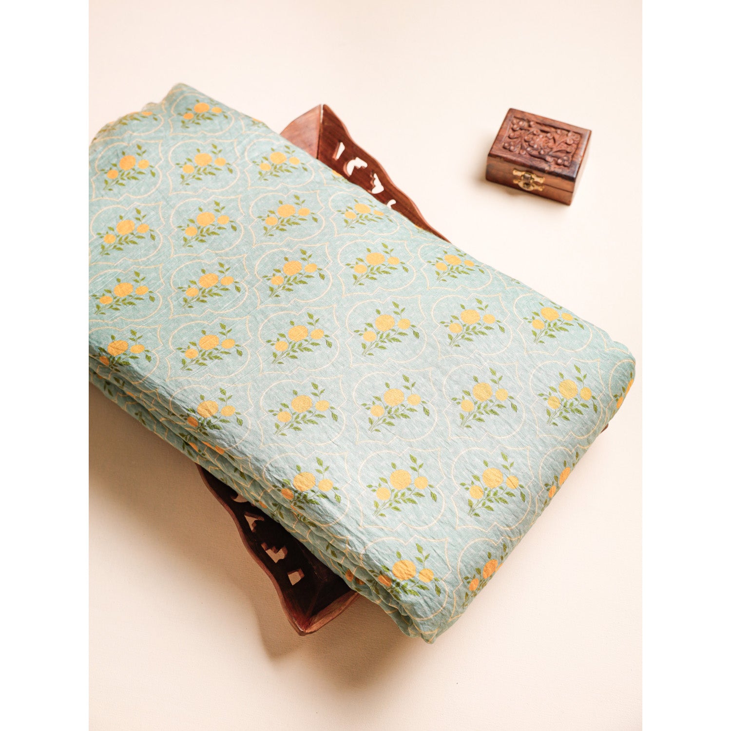 MOGRA CHANDERI MUGHAL PRINTED FABRIC