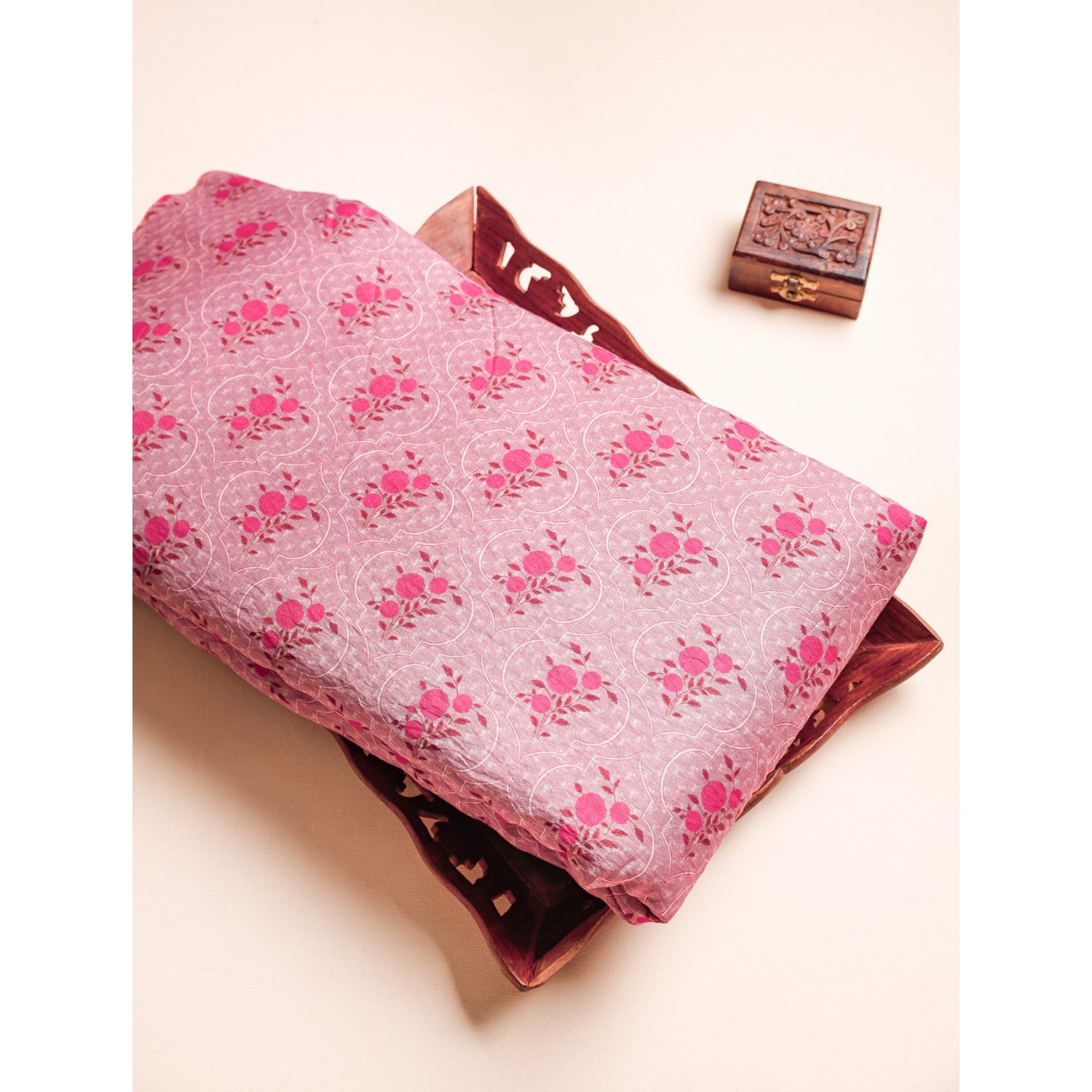 MOGRA CHANDERI MUGHAL PRINTED FABRIC