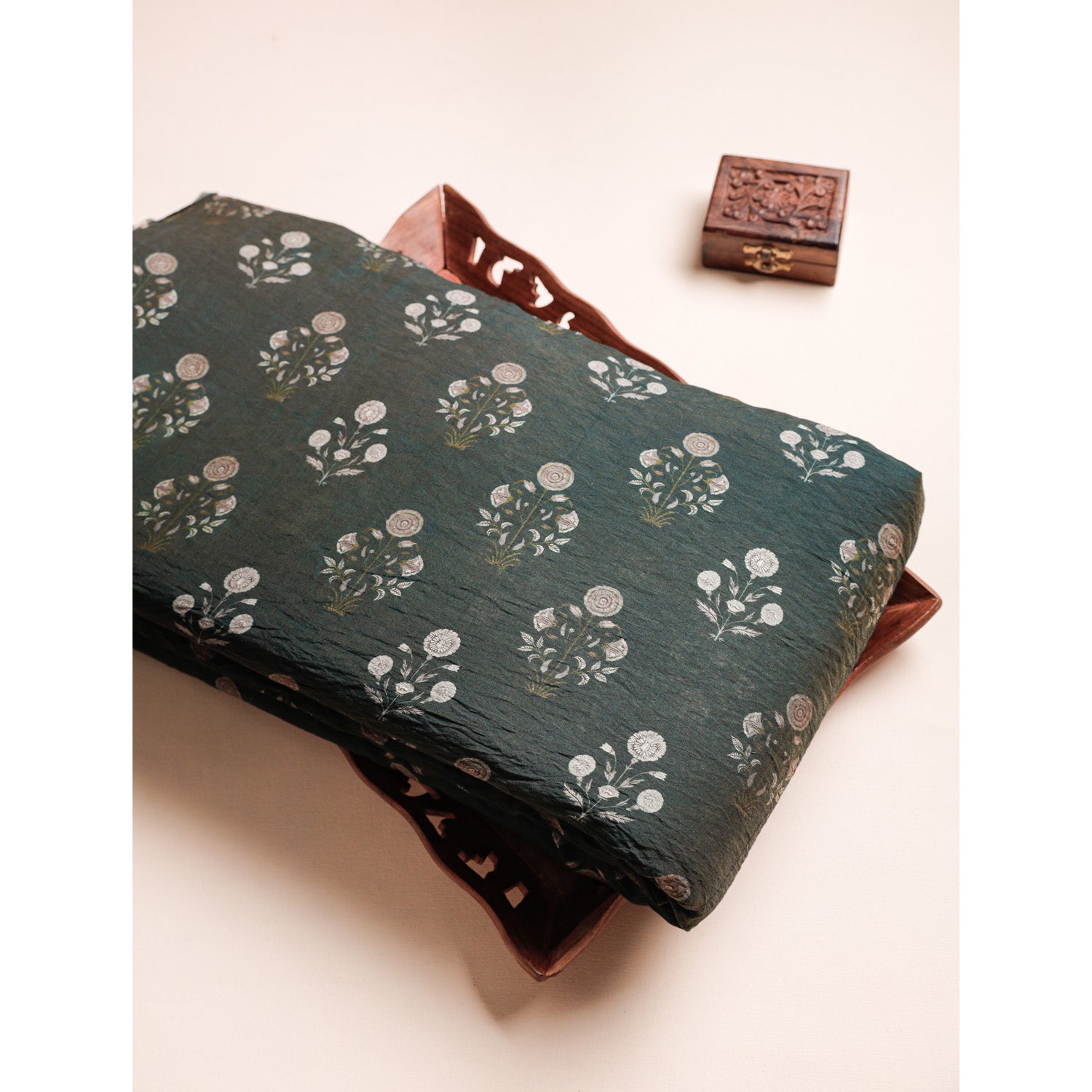 MOGRA CHANDERI MUGHAL PRINTED FABRIC