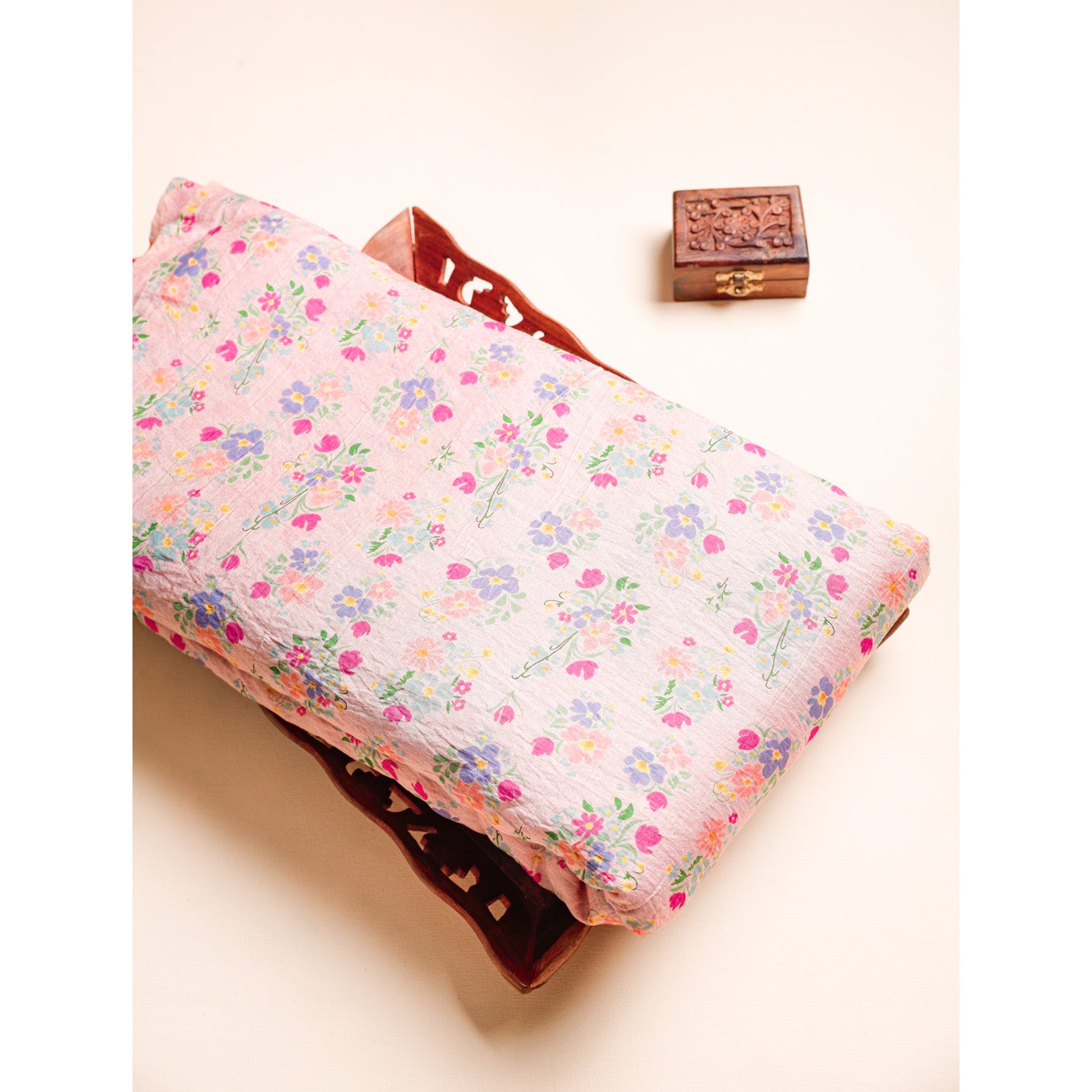 MOGRA CHANDERI MUGHAL PRINTED FABRIC