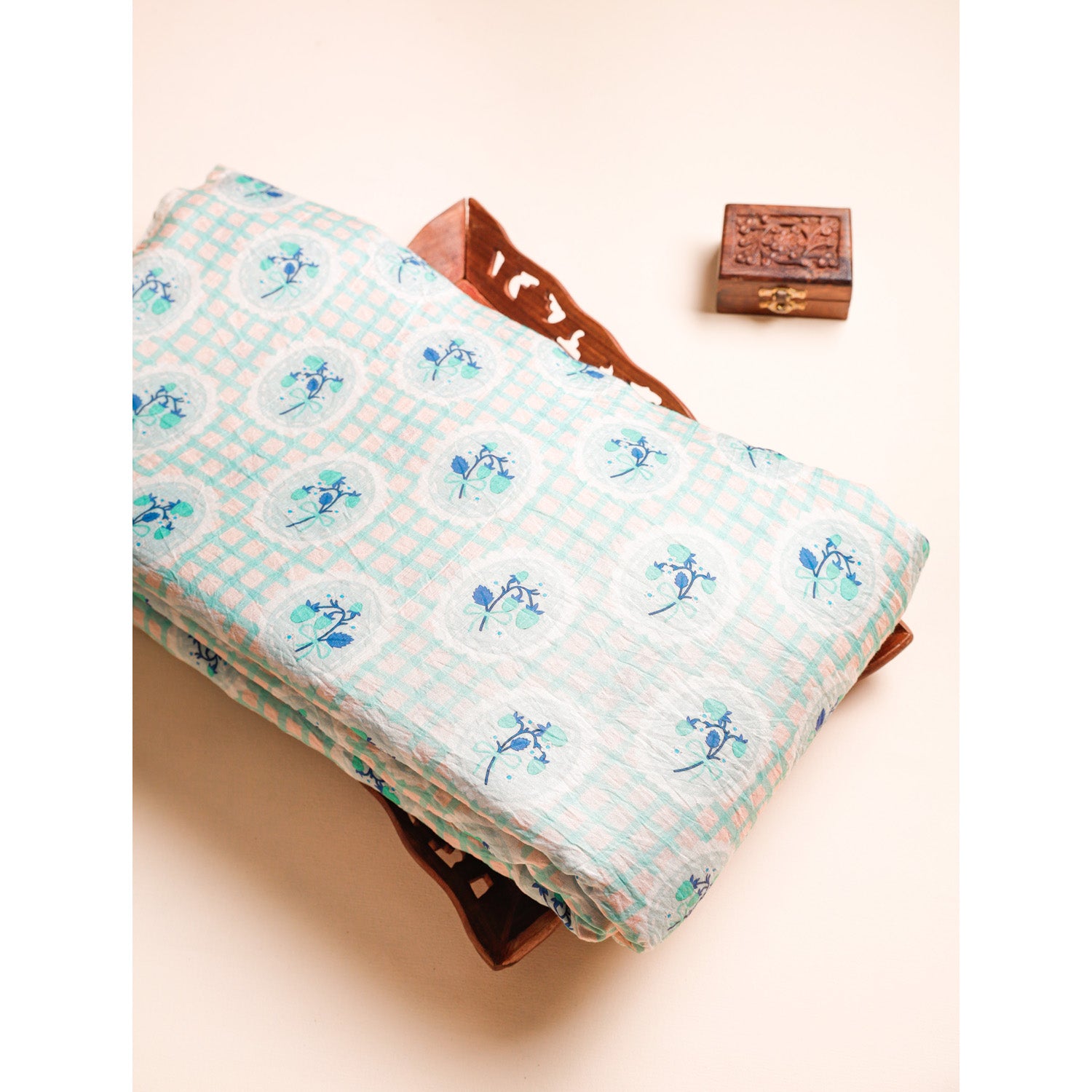 MOGRA CHANDERI MUGHAL PRINTED FABRIC