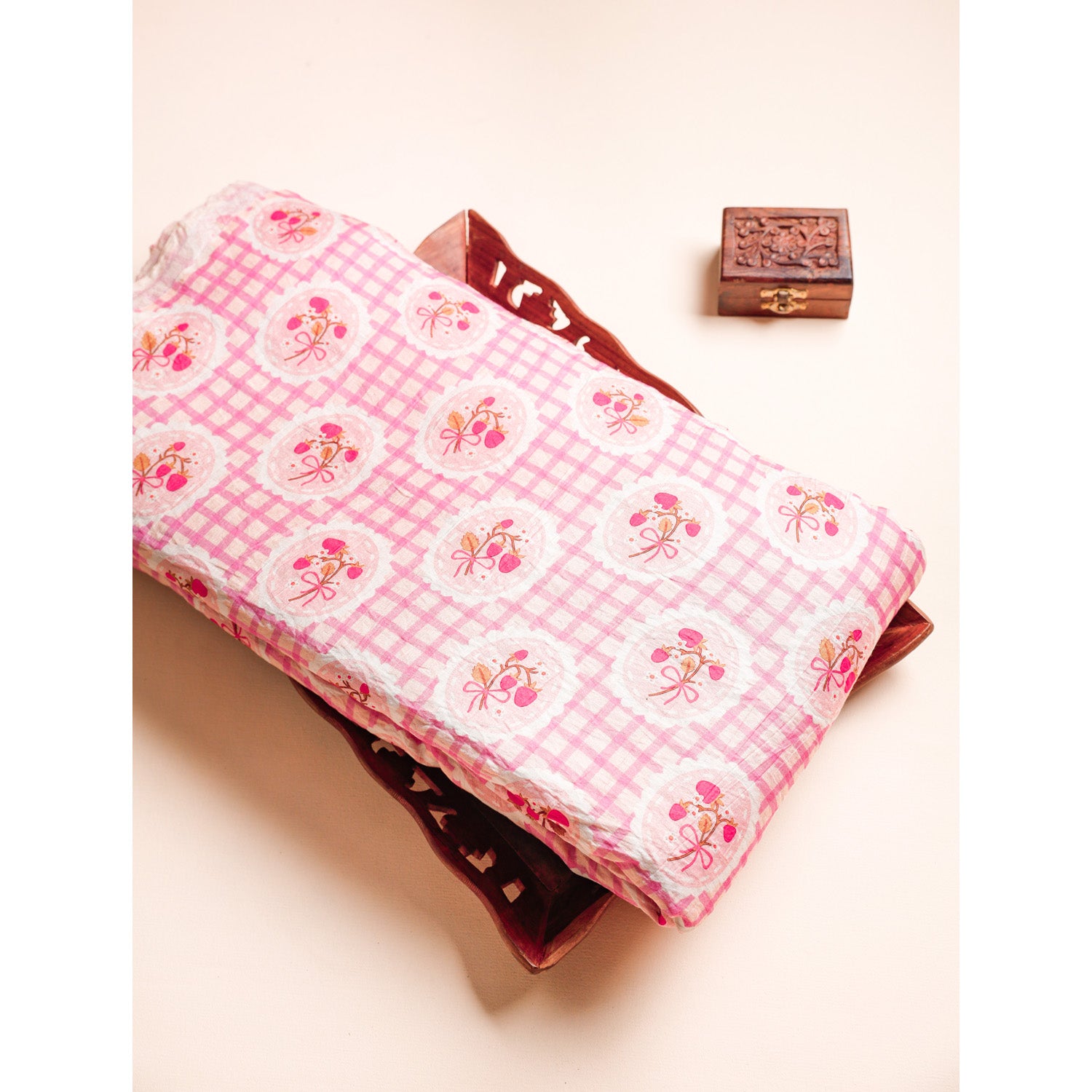 MOGRA CHANDERI MUGHAL PRINTED FABRIC