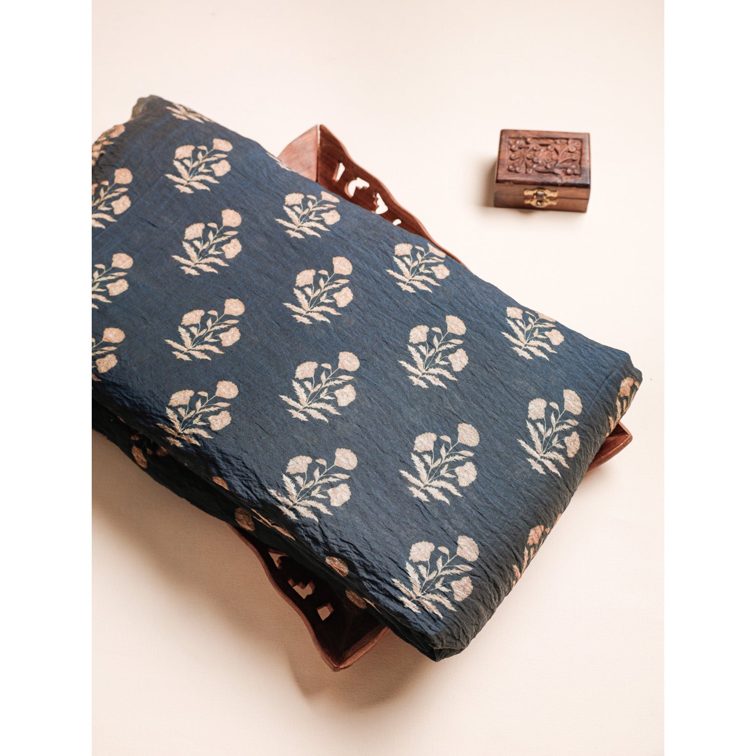 MOGRA CHANDERI MUGHAL PRINTED FABRIC