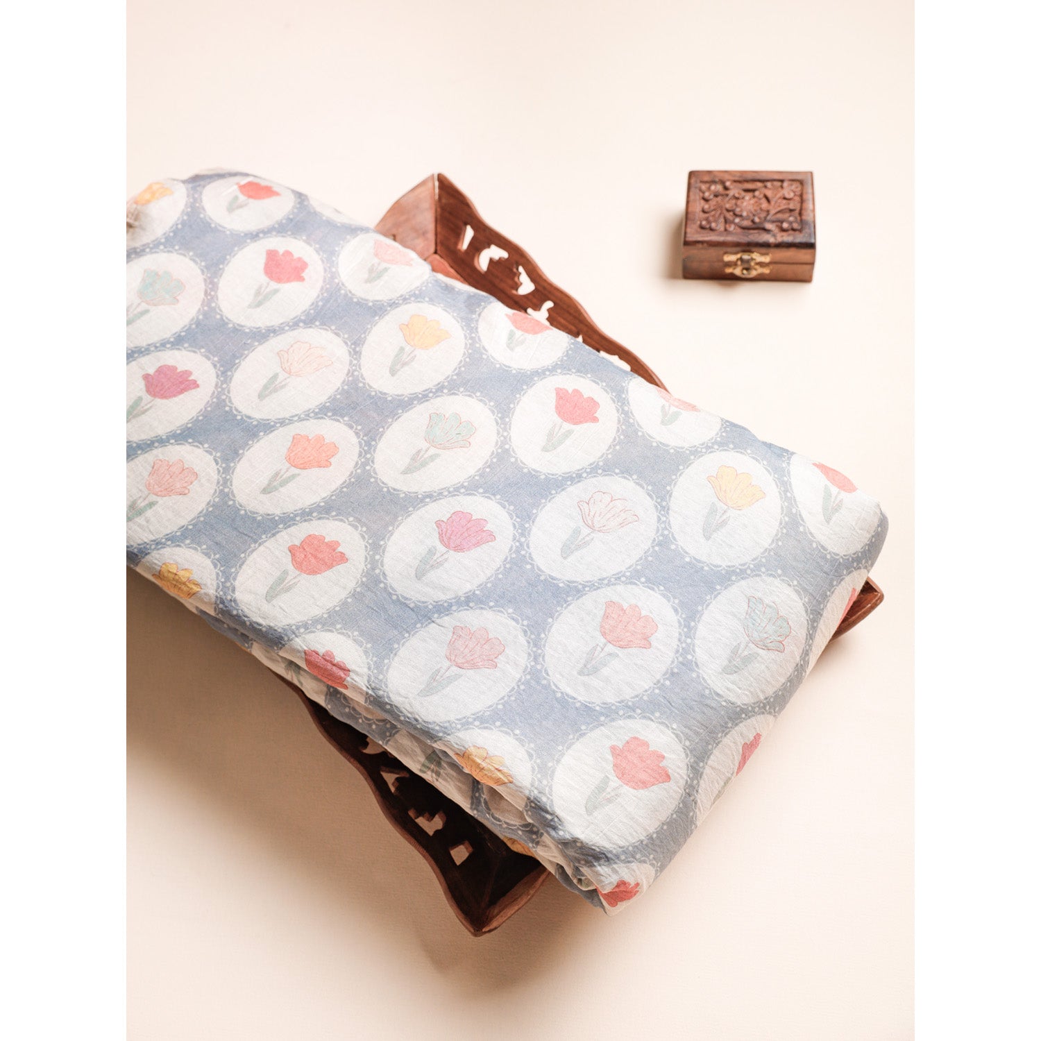 MOGRA CHANDERI MUGHAL PRINTED FABRIC