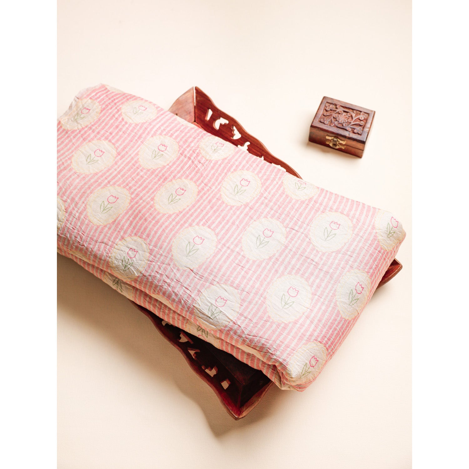 MOGRA CHANDERI MUGHAL PRINTED FABRIC