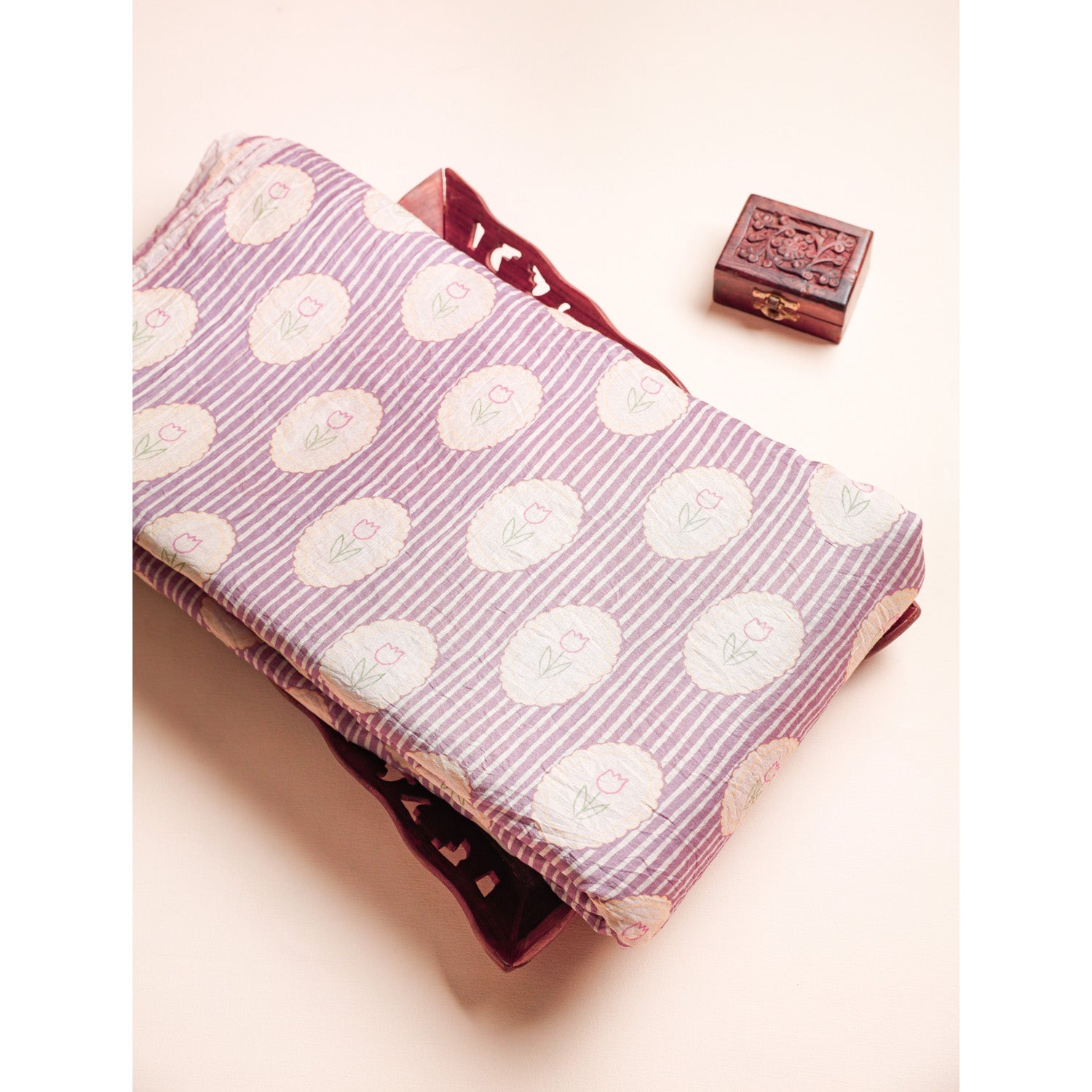 MOGRA CHANDERI MUGHAL PRINTED FABRIC