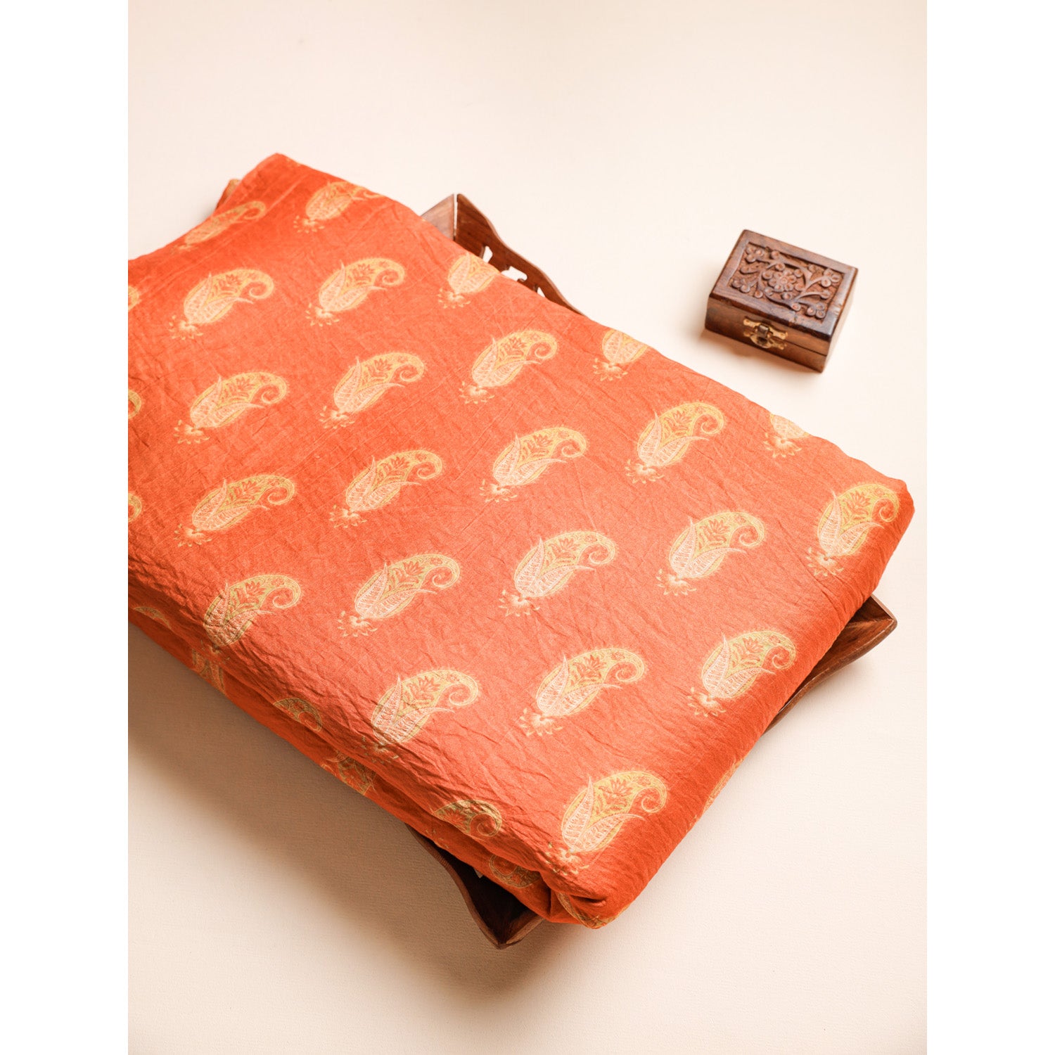 MOGRA CHANDERI MUGHAL PRINTED FABRIC