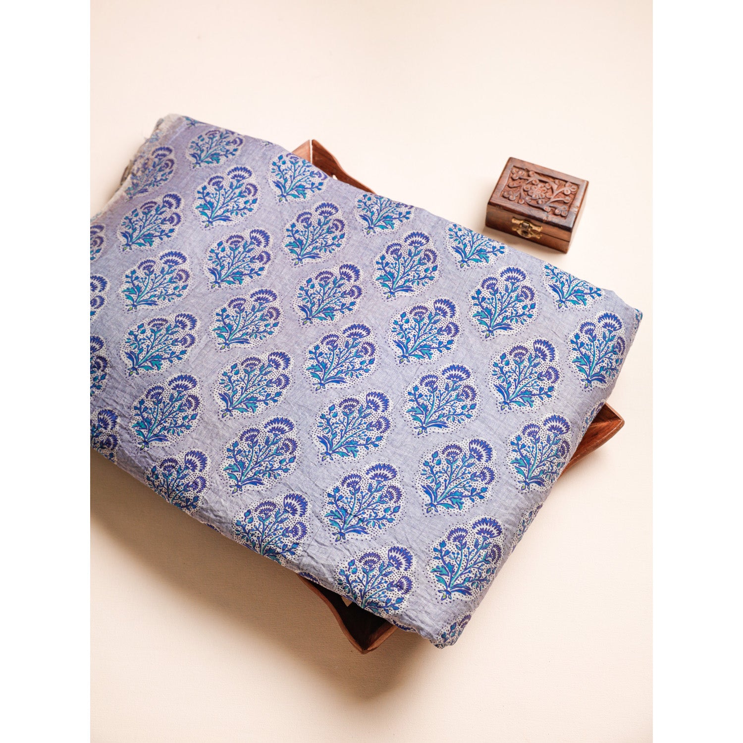 MOGRA CHANDERI MUGHAL PRINTED FABRIC