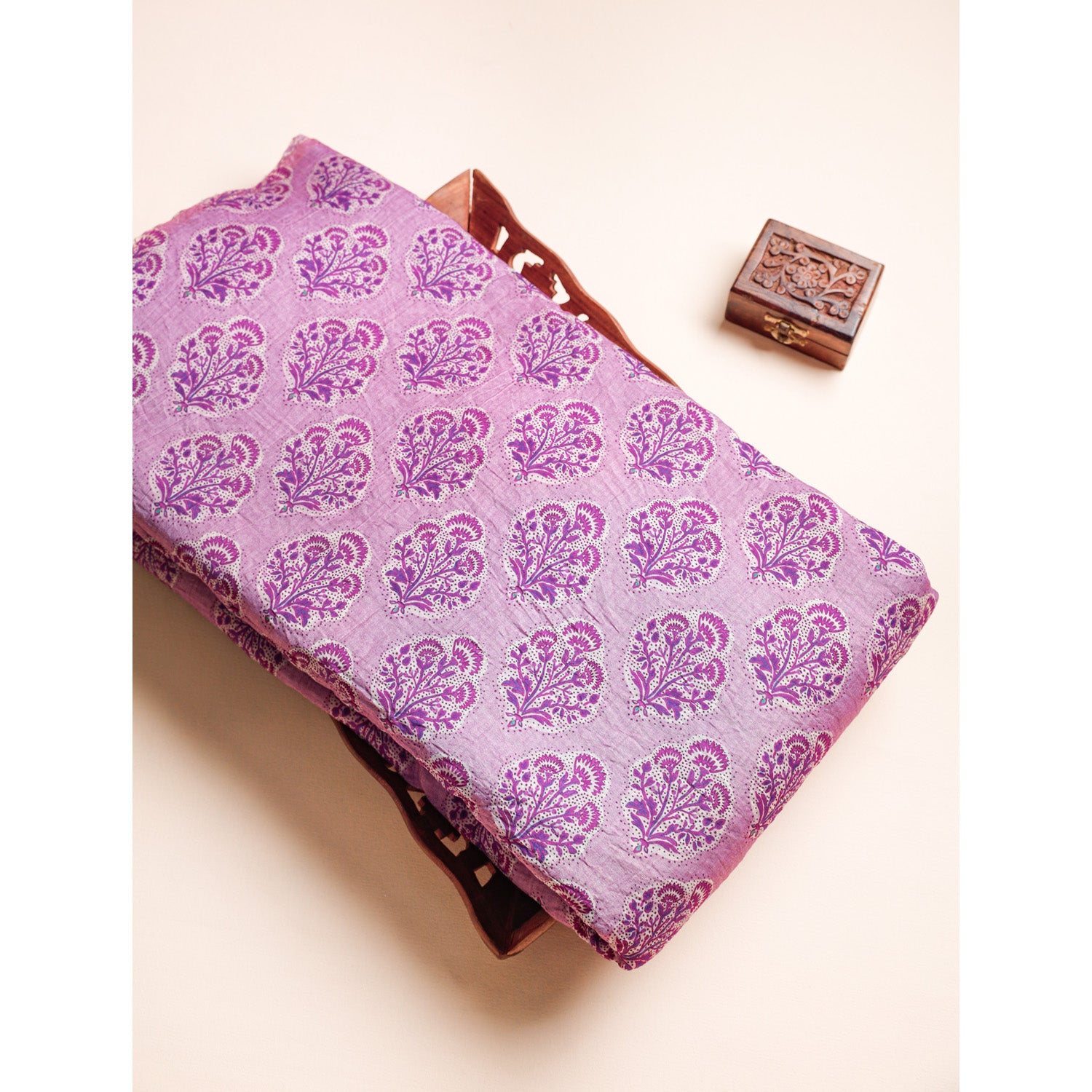 MOGRA CHANDERI MUGHAL PRINTED FABRIC