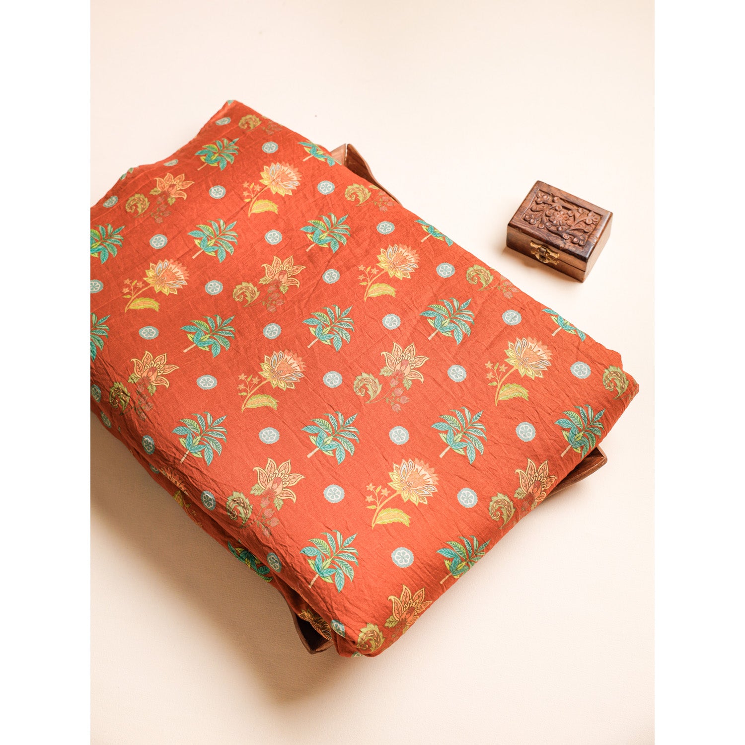 MOGRA CHANDERI MUGHAL PRINTED FABRIC