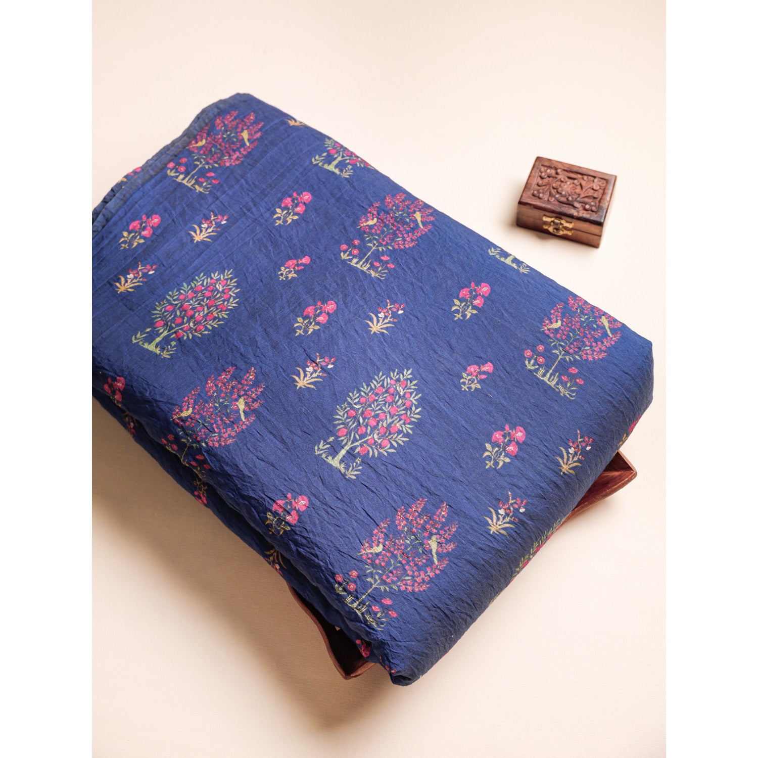 MOGRA CHANDERI MUGHAL PRINTED FABRIC