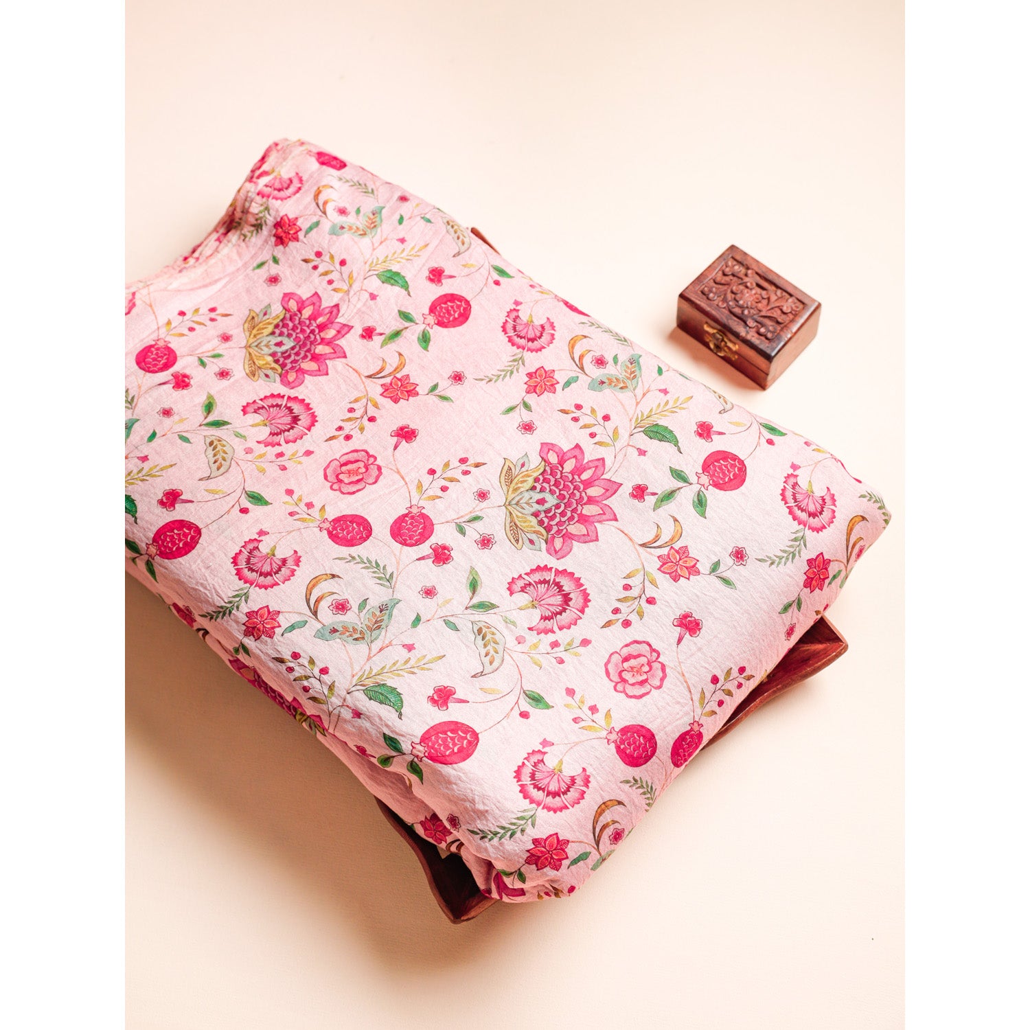 MOGRA CHANDERI MUGHAL PRINTED FABRIC