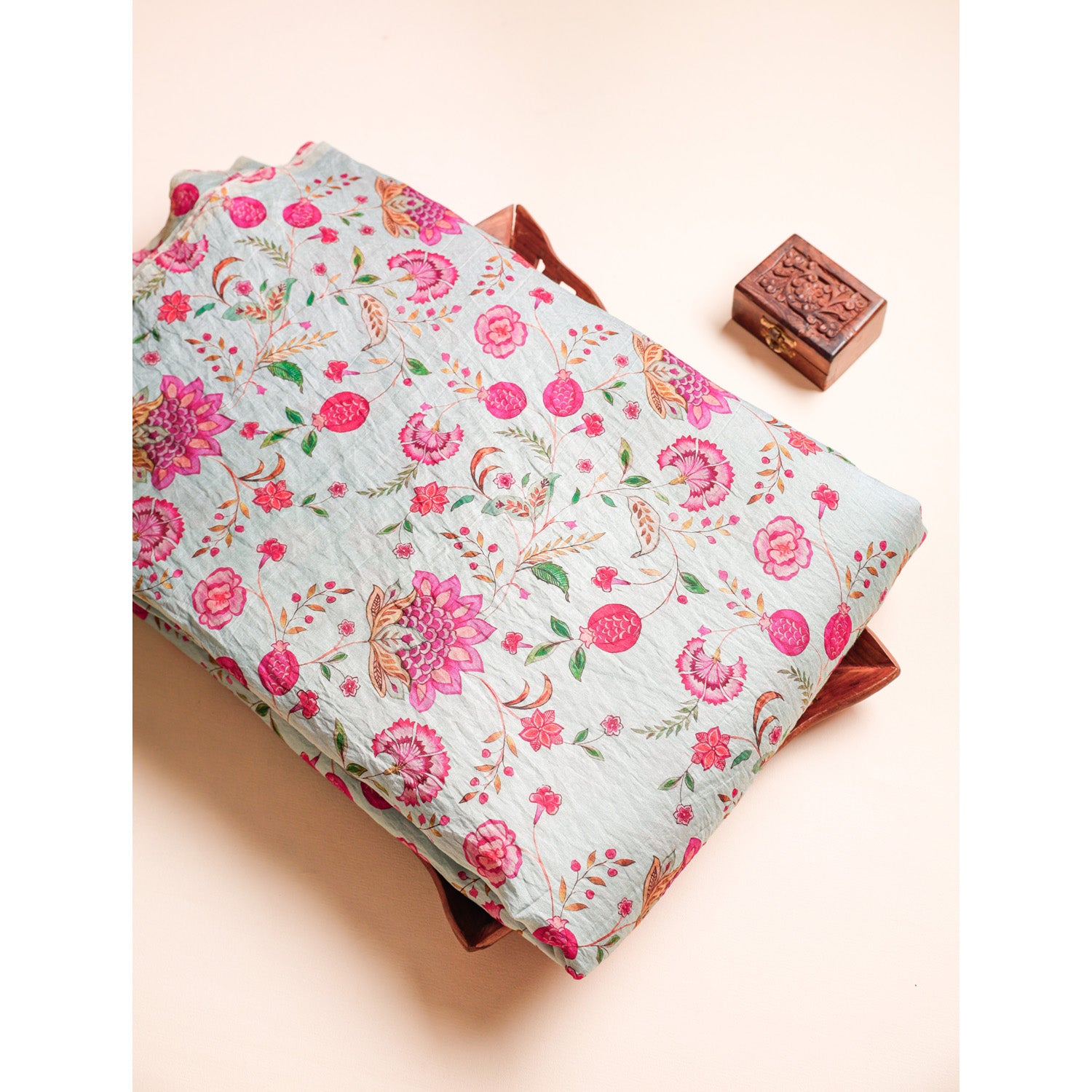 MOGRA CHANDERI MUGHAL PRINTED FABRIC