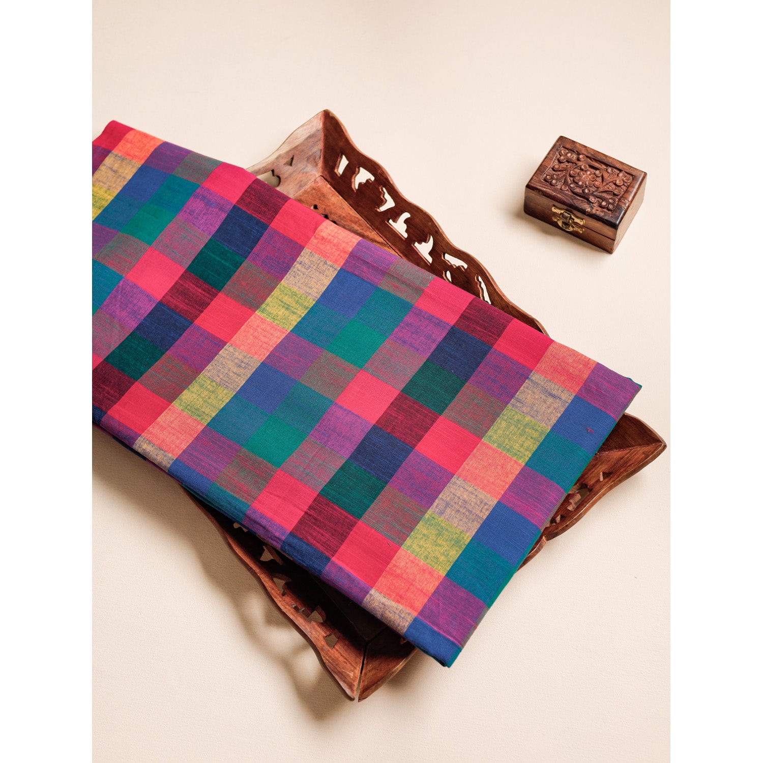MADRAS CHECKS COTTON HANDLOOM FABRIC