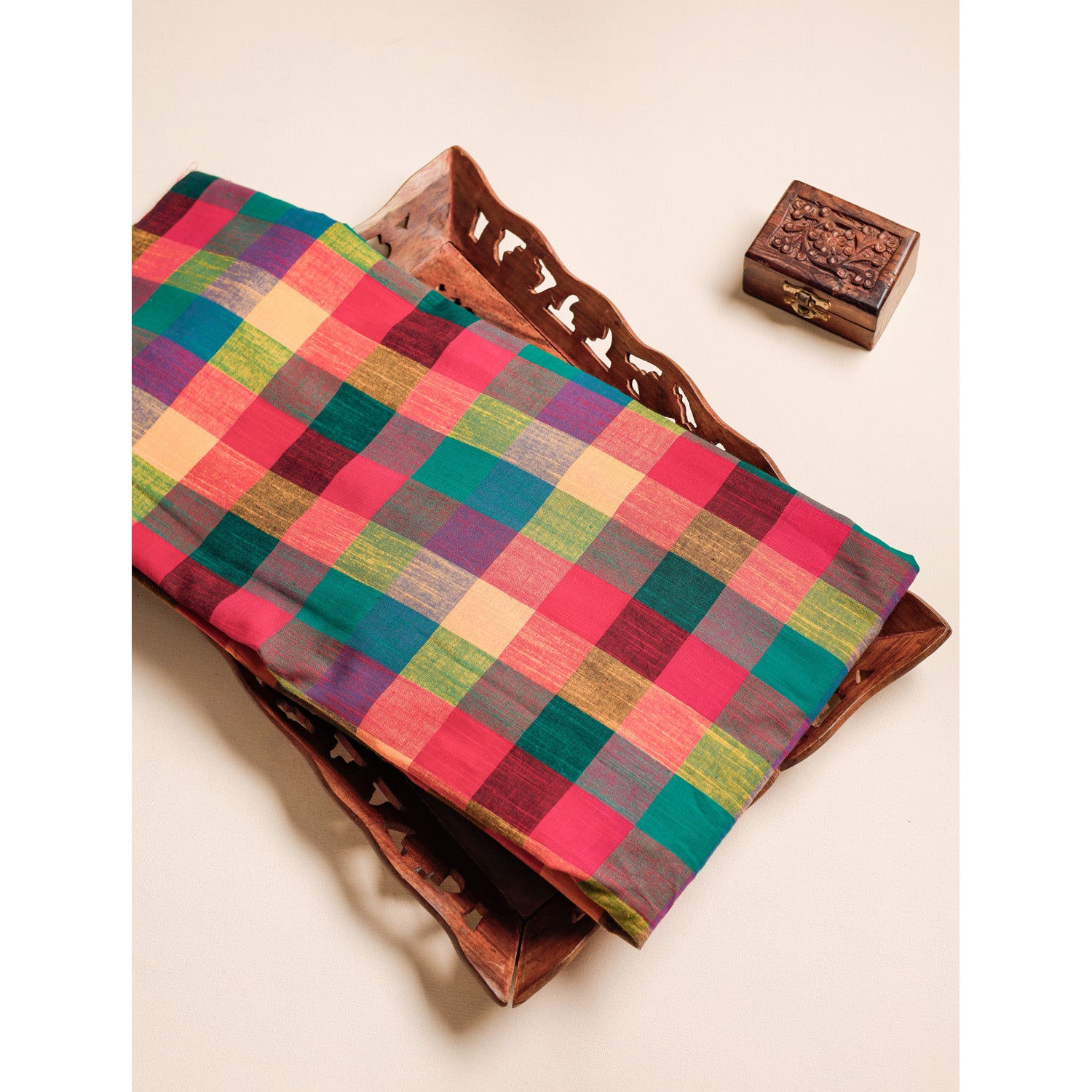 MADRAS CHECKS COTTON HANDLOOM FABRIC