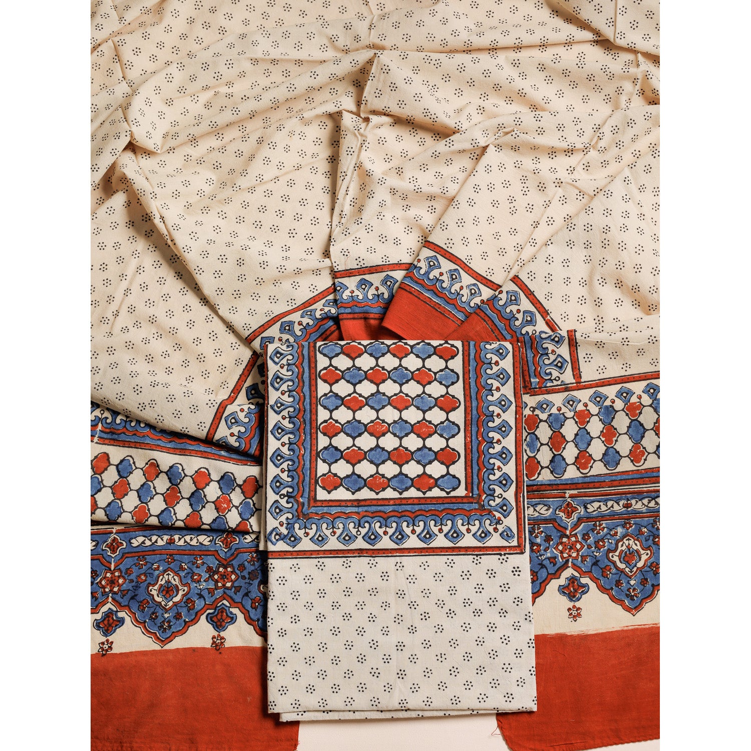 PURE COTTON AJRAKH 2 PIECE SET