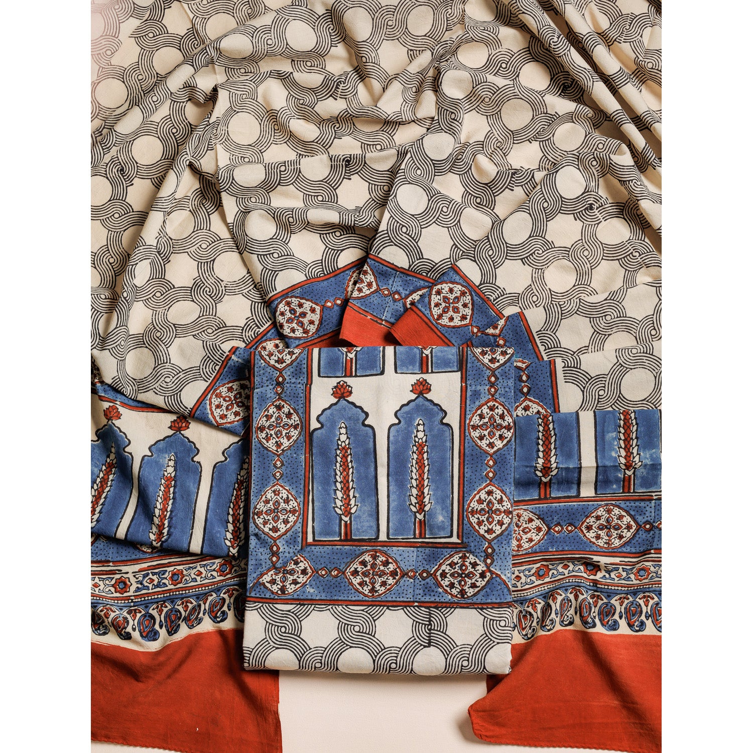 PURE COTTON AJRAKH 2 PIECE SET