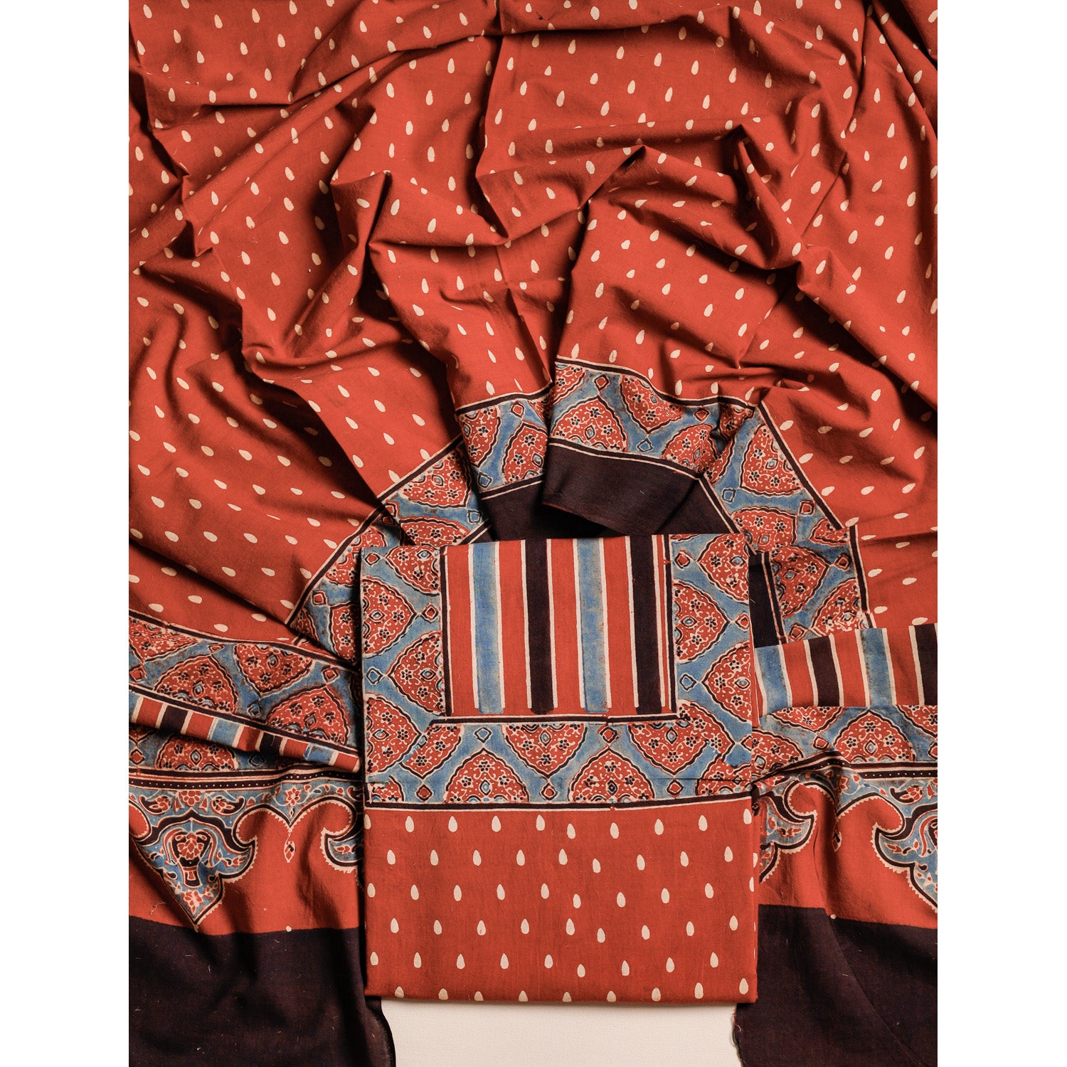 PURE COTTON AJRAKH 2 PIECE SET