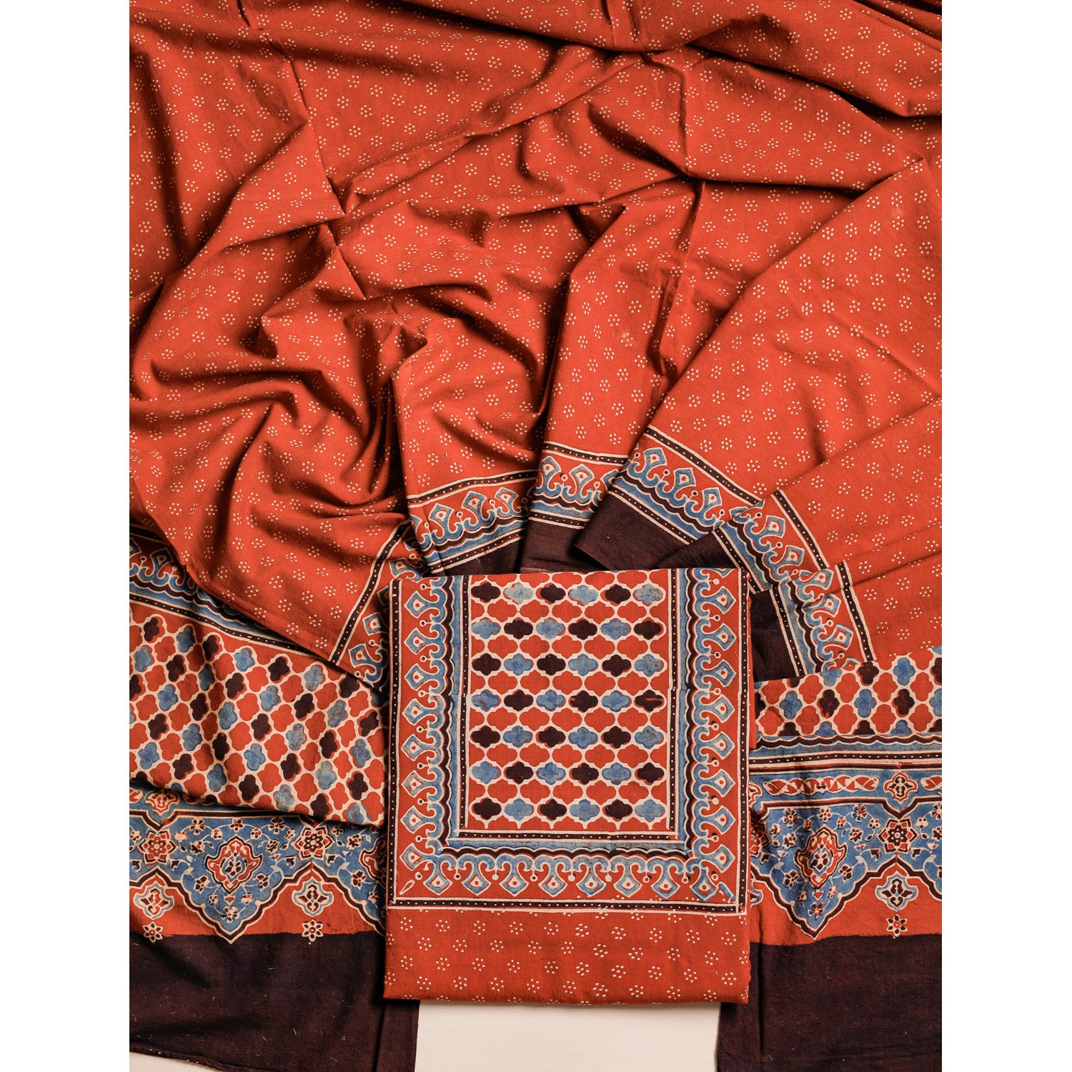 PURE COTTON AJRAKH 2 PIECE SET