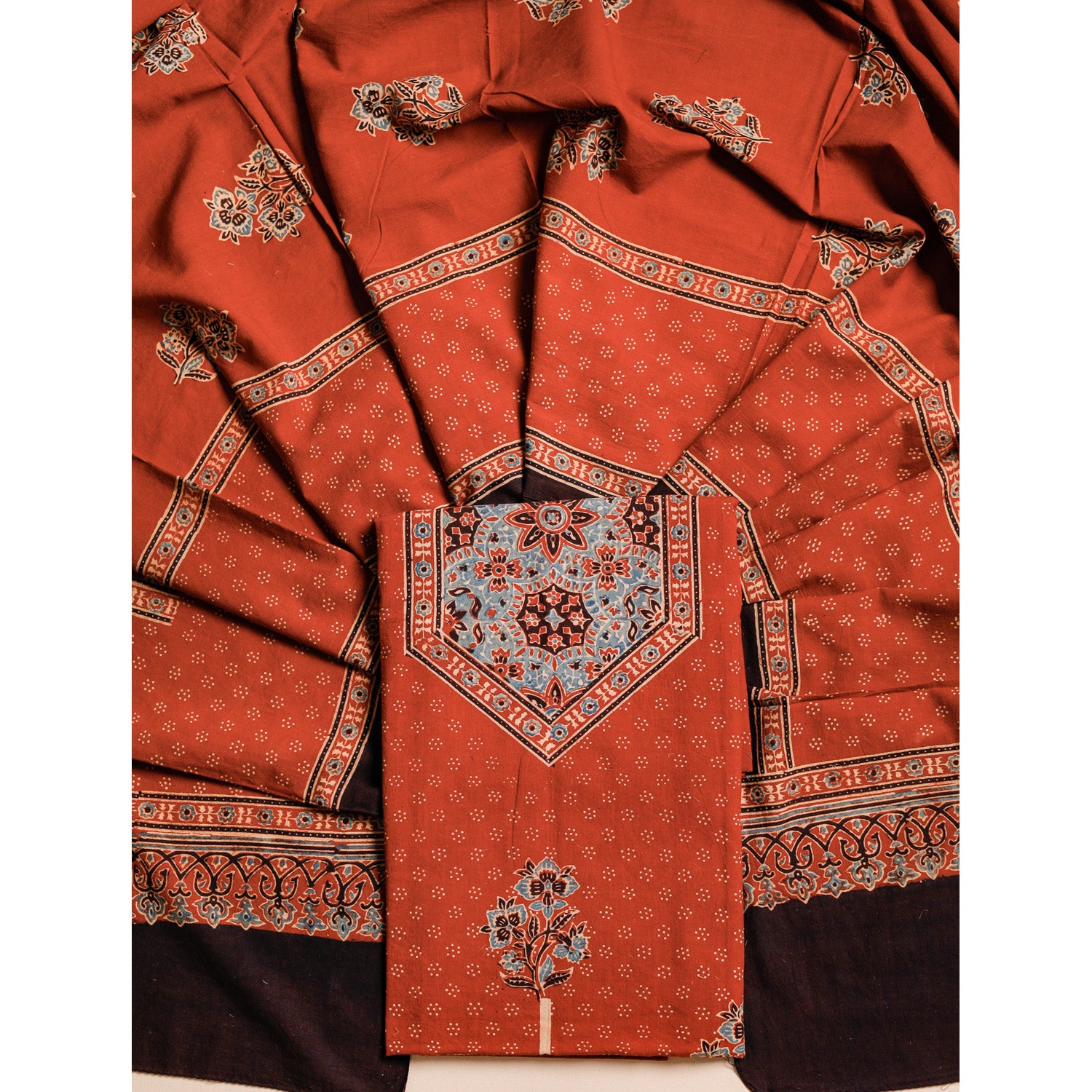 PURE COTTON AJRAKH 2 PIECE SET
