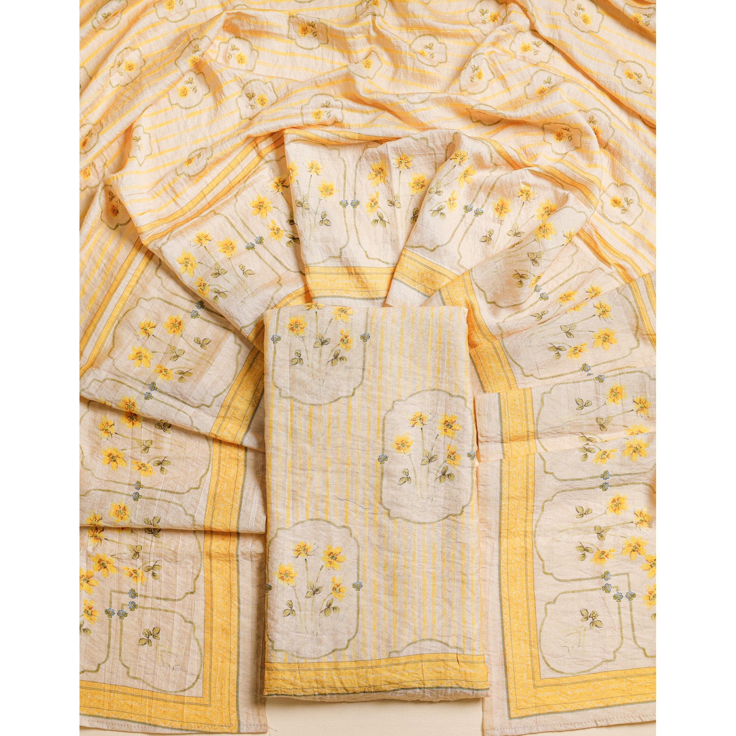 PURE MOGRA CHANDERI 2 PIECE SET