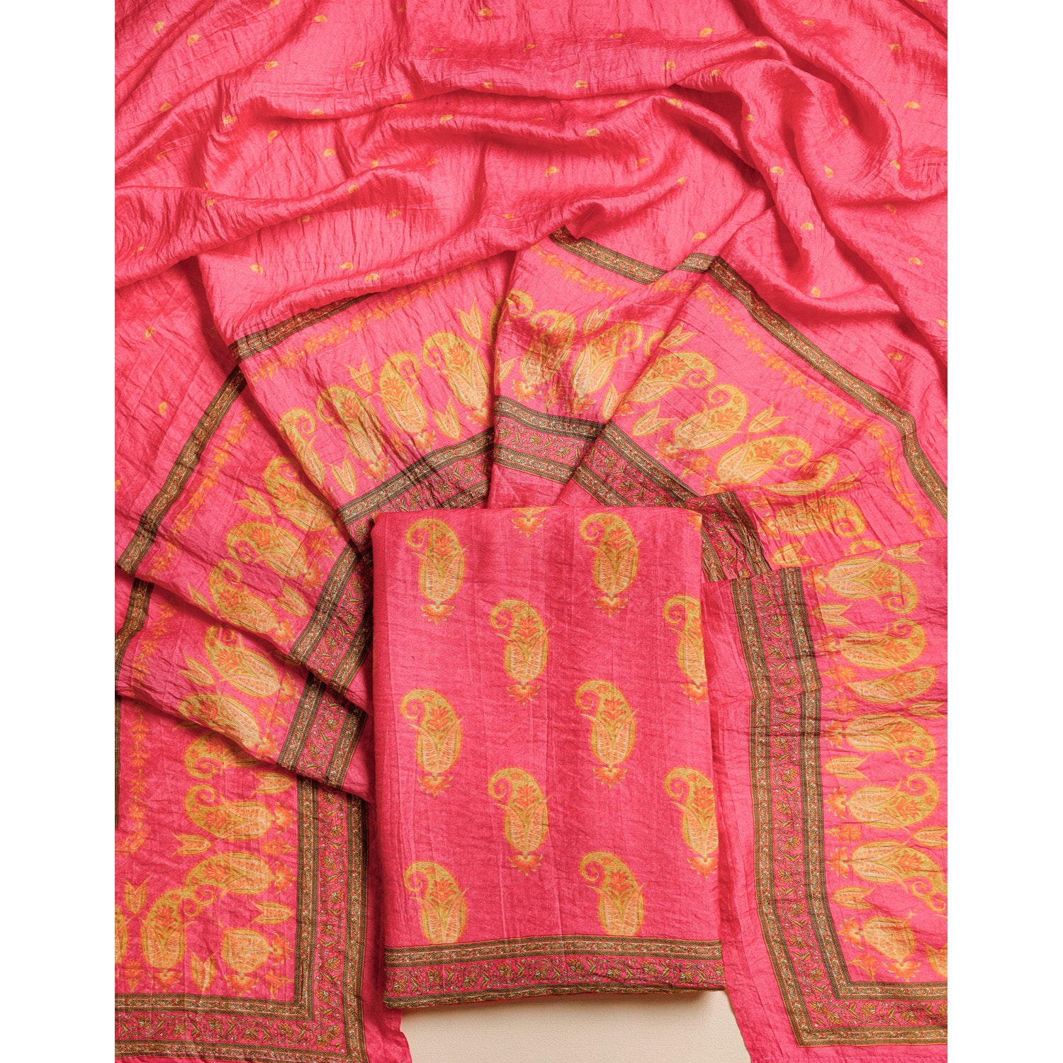 PURE MOGRA CHANDERI 2 PIECE SET