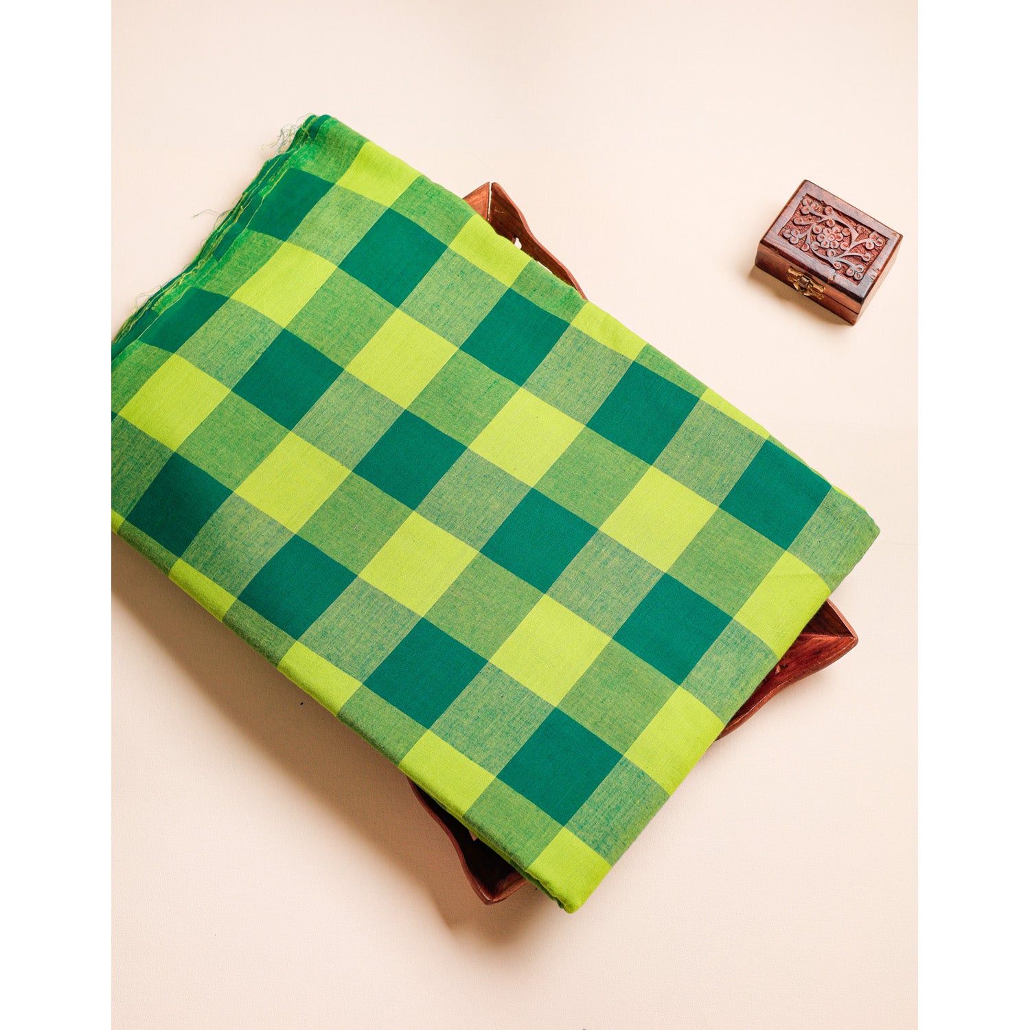 COTTON HANDLOOM CHECKS FABRIC