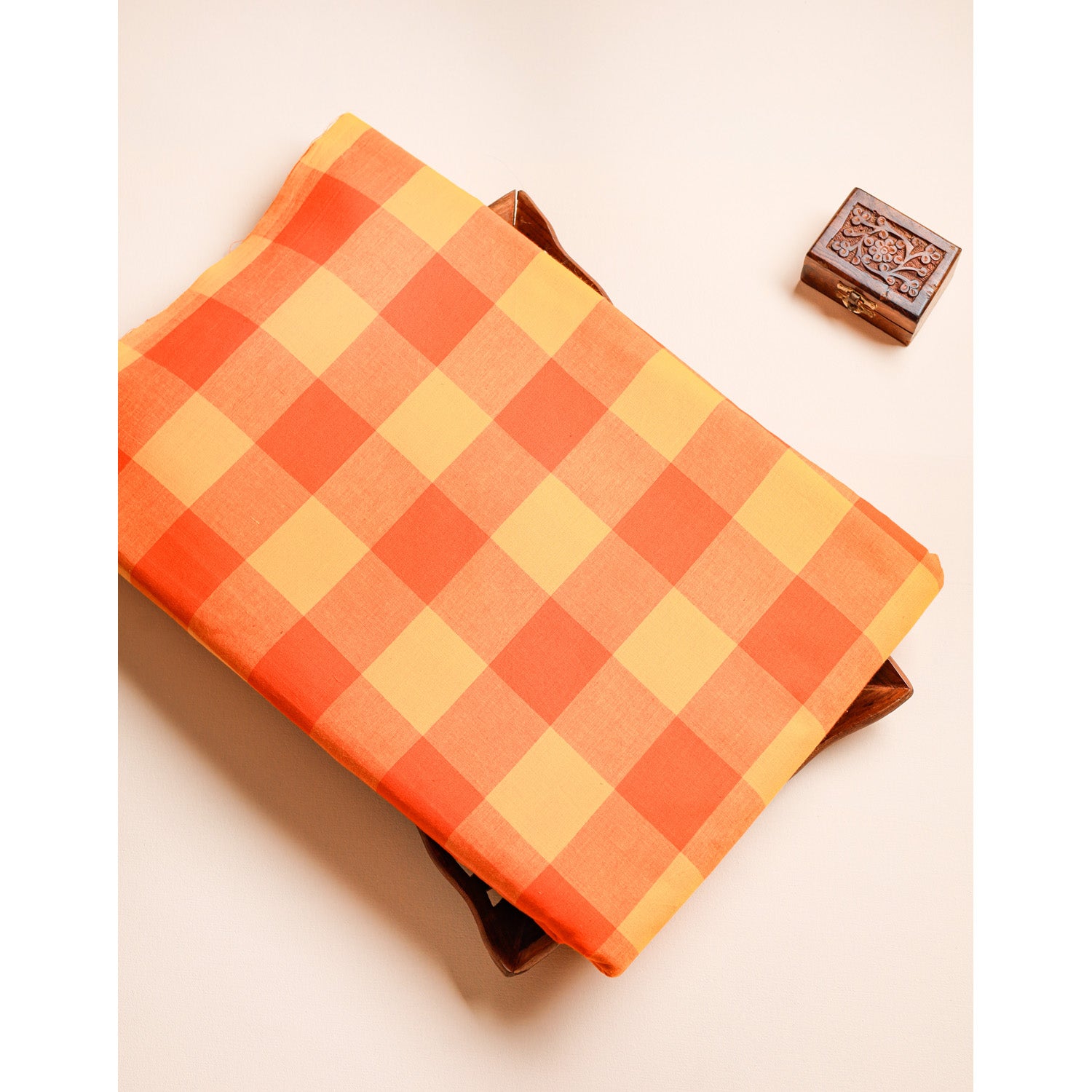 COTTON HANDLOOM CHECKS FABRIC