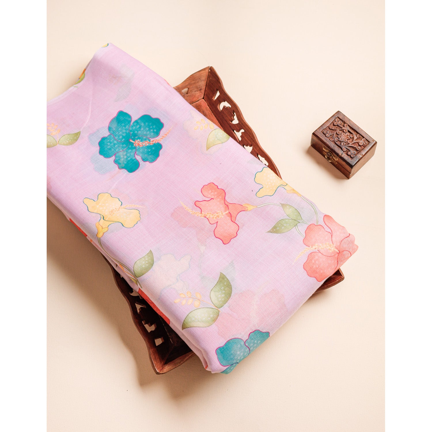 SEMI LINEN DIGITAL PRINTED FABRIC