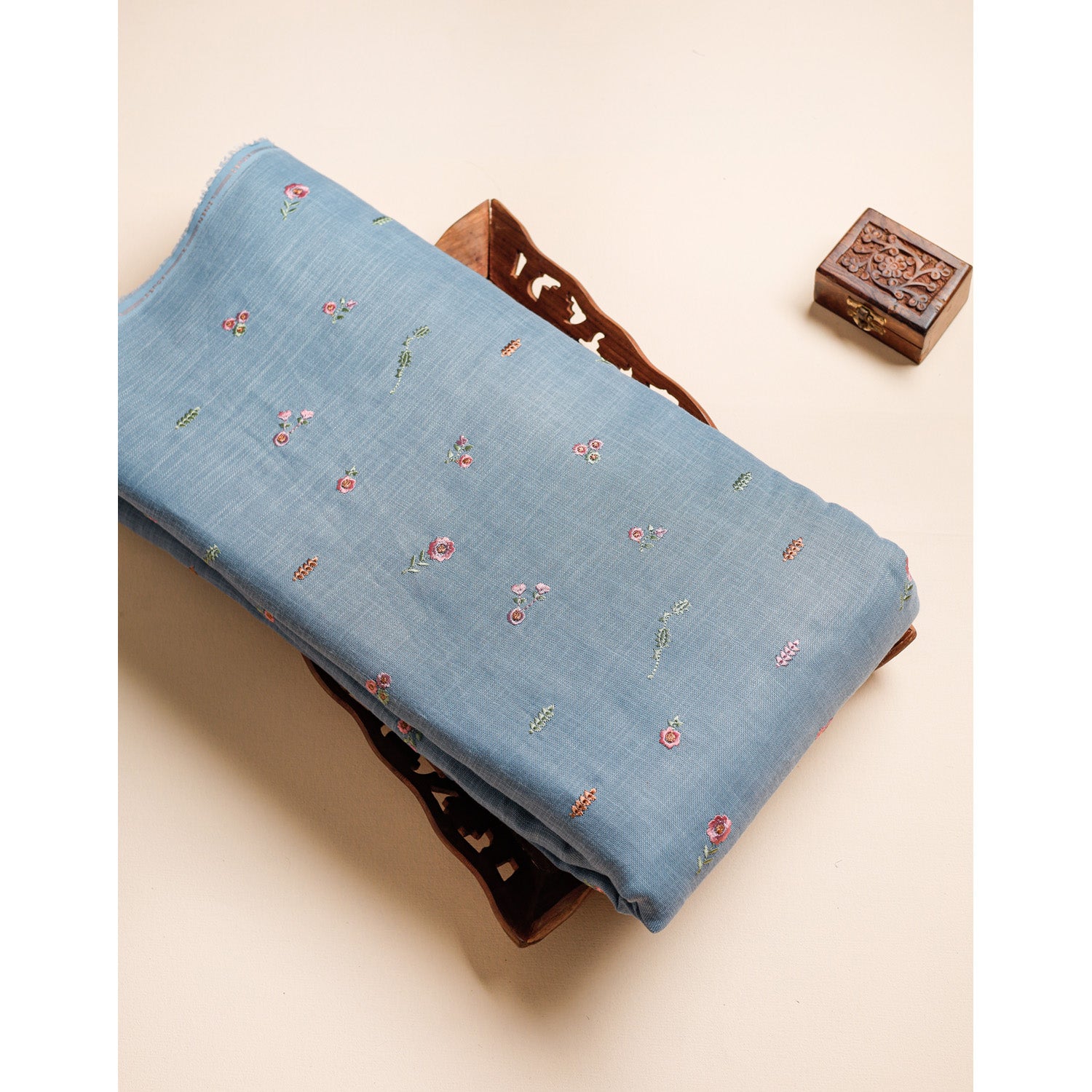 LINEN EMBROIDERED FABRIC