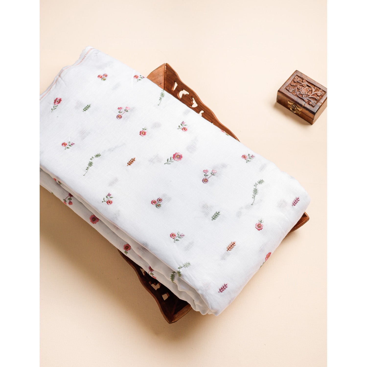 LINEN EMBROIDERED FABRIC