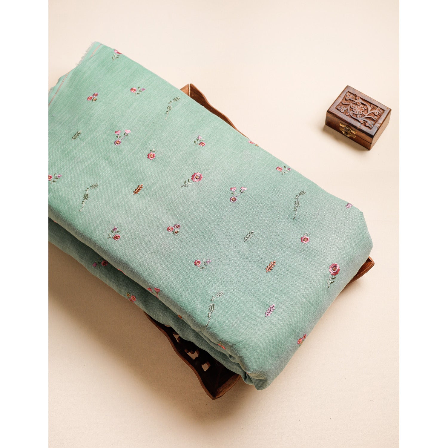 LINEN EMBROIDERED FABRIC