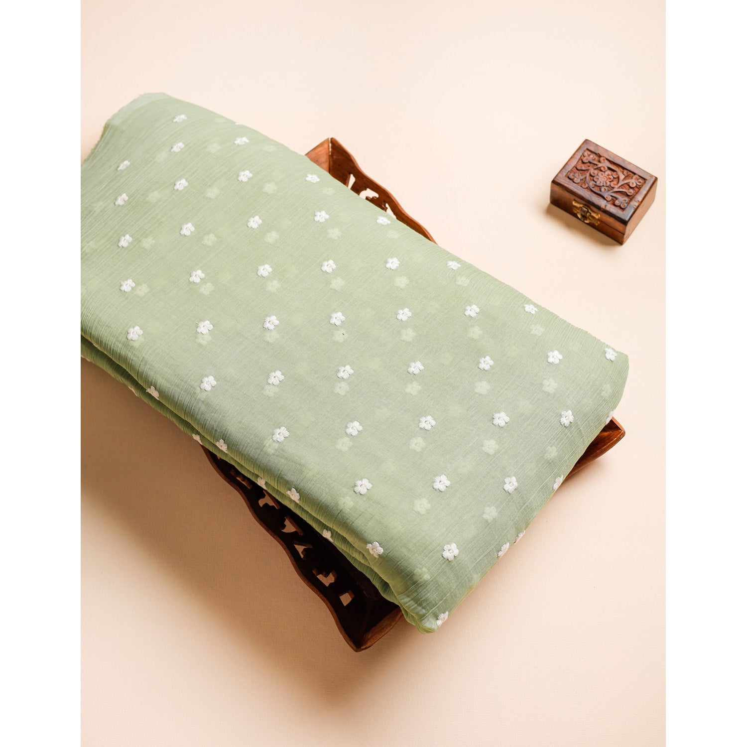 COTTON CHIFFON EMBROIDERED FABRIC