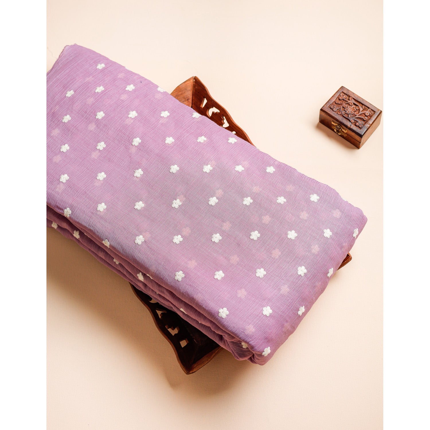 COTTON CHIFFON EMBROIDERED FABRIC