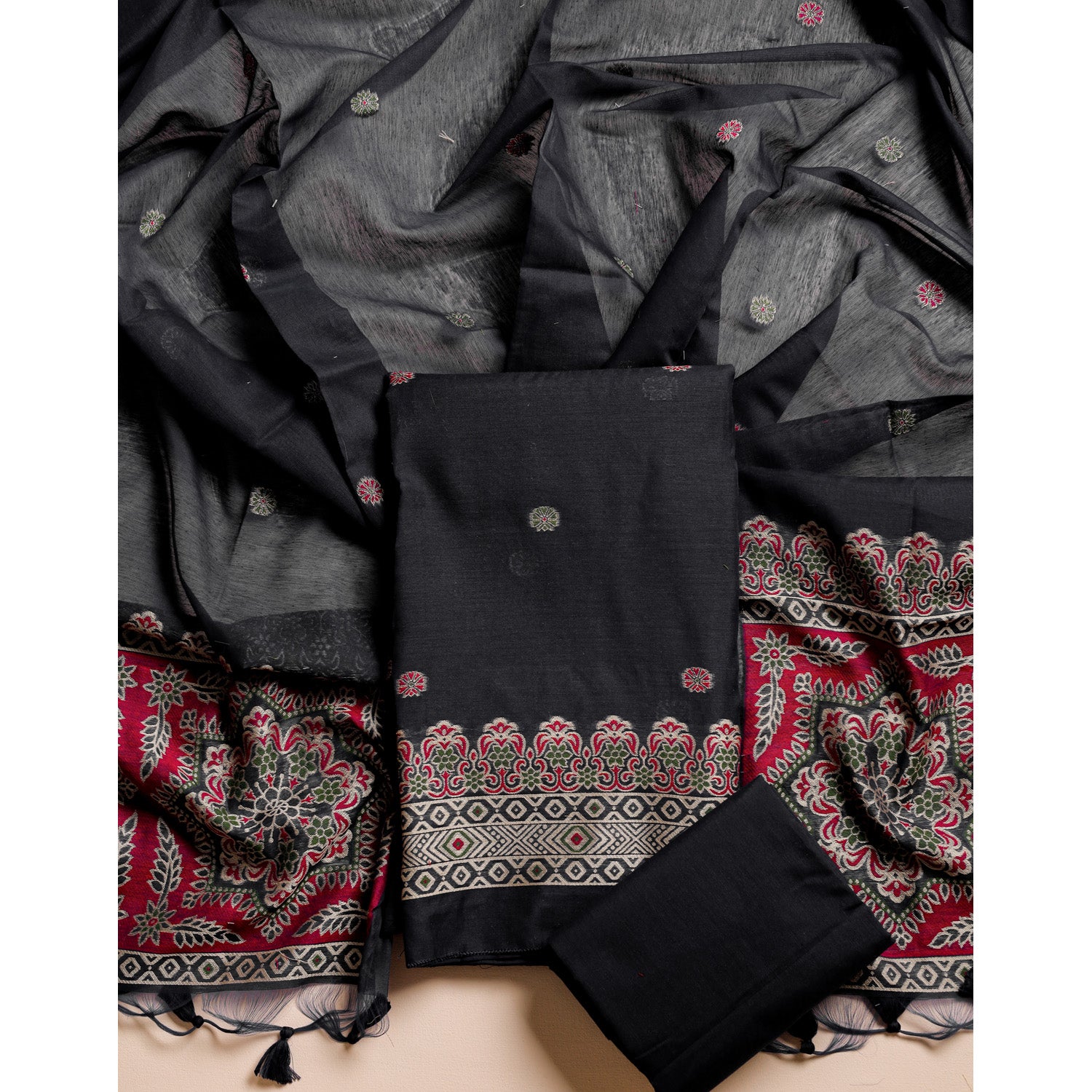 MUGA SILK WOVEN SUIT SET