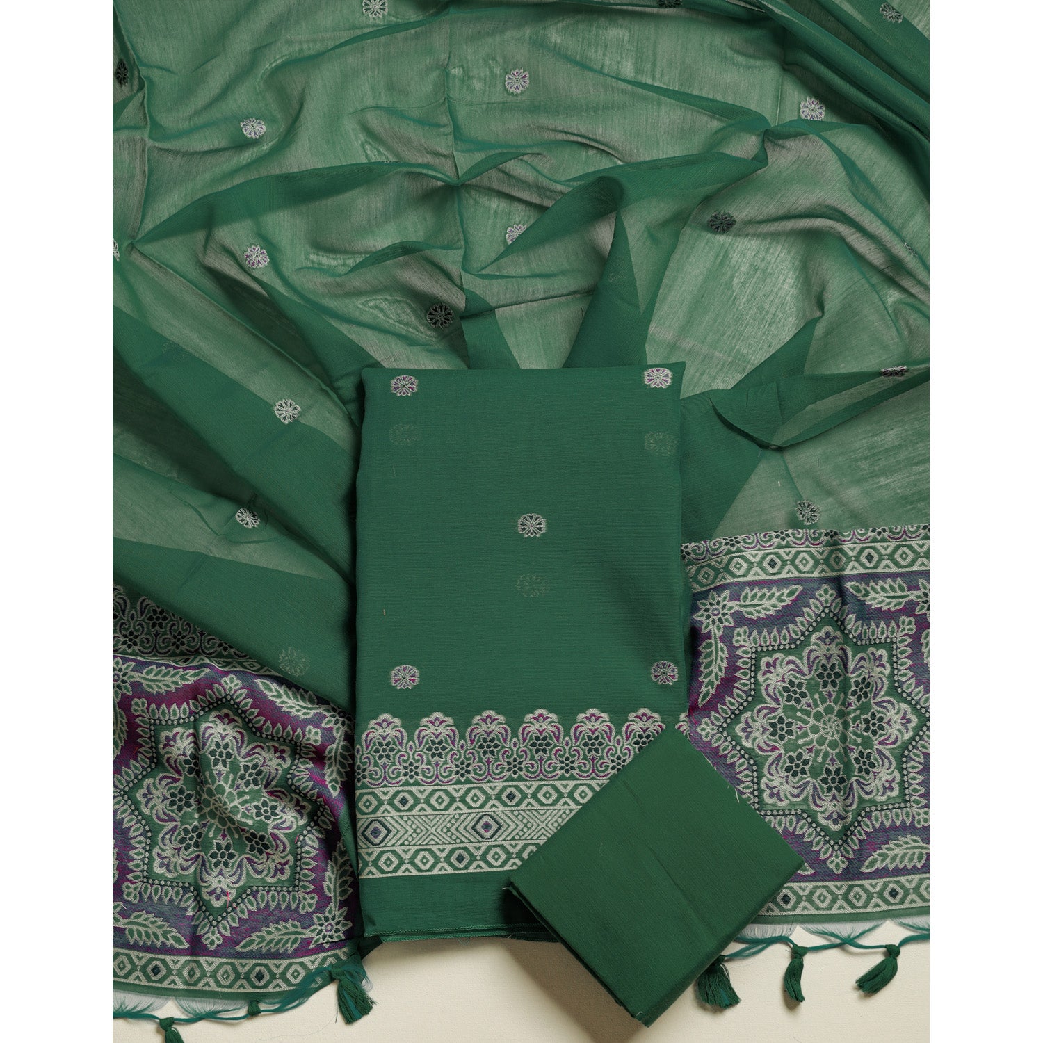 MUGA SILK WOVEN SUIT SET