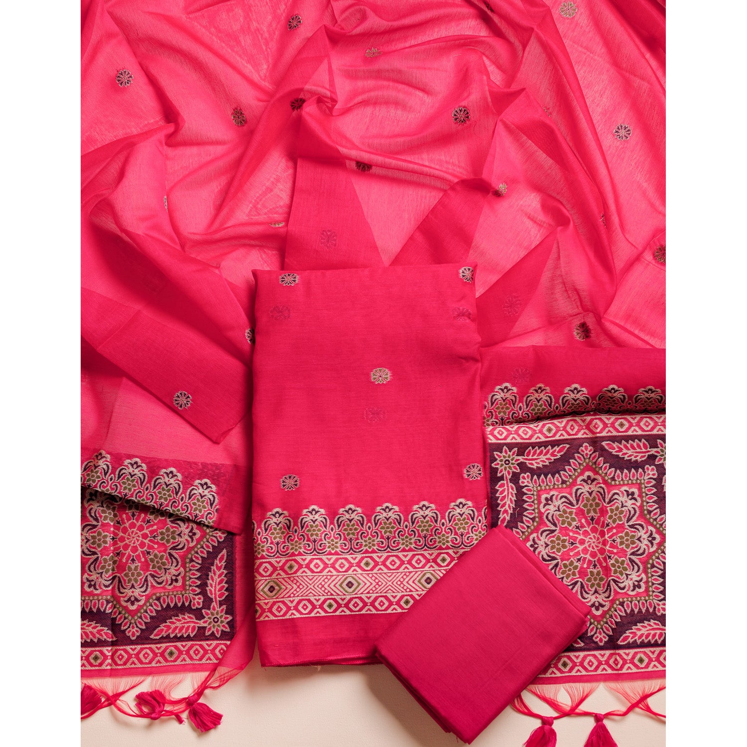 MUGA SILK WOVEN SUIT SET