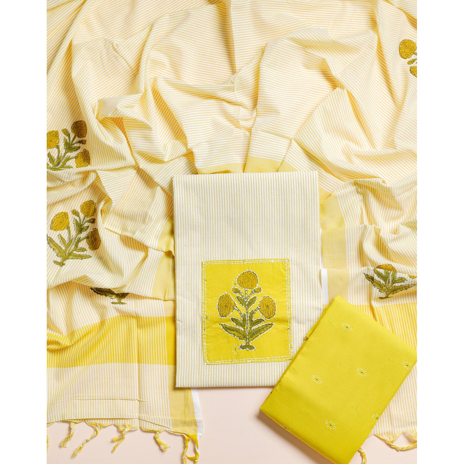 PURE COTTON HANDLOOM SUIT SET