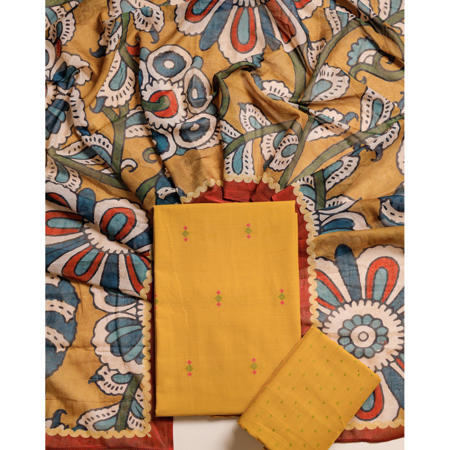 GUL RANG COTTON KALAMKARI SUIT SET