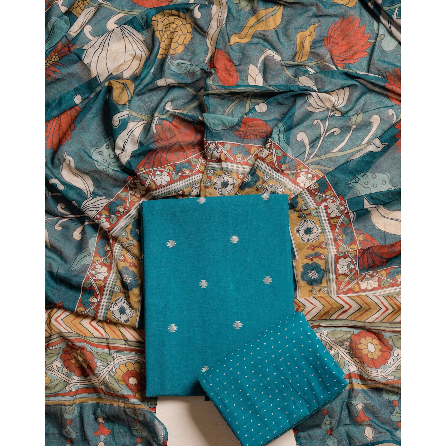 GUL RANG COTTON KALAMKARI SUIT SET