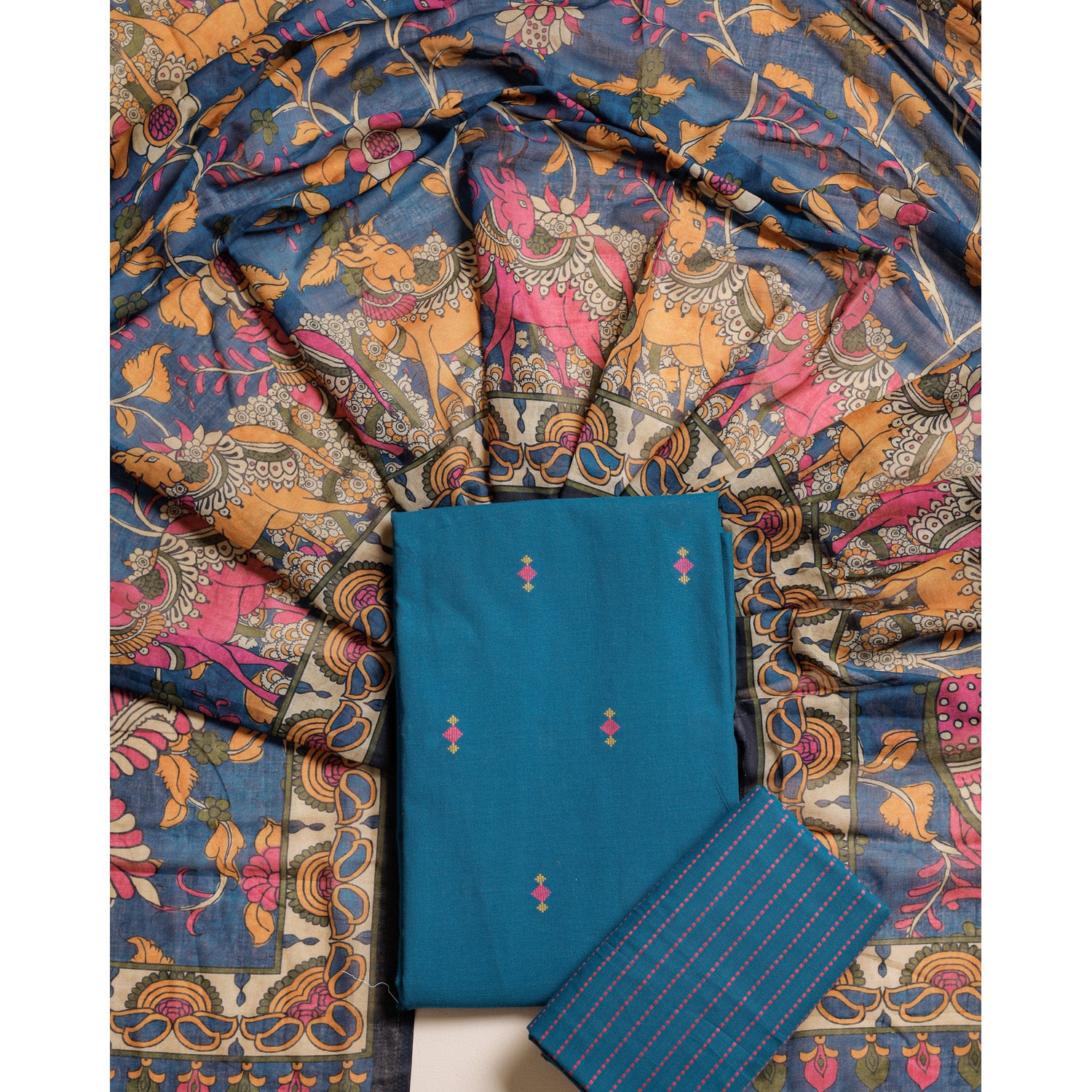 GUL RANG COTTON KALAMKARI SUIT SET