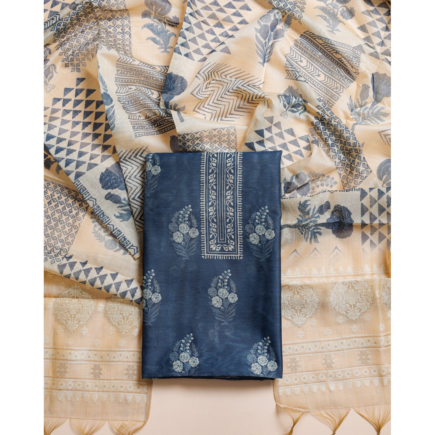 INDIGO MODAL PRINTED 2 PIECE SET