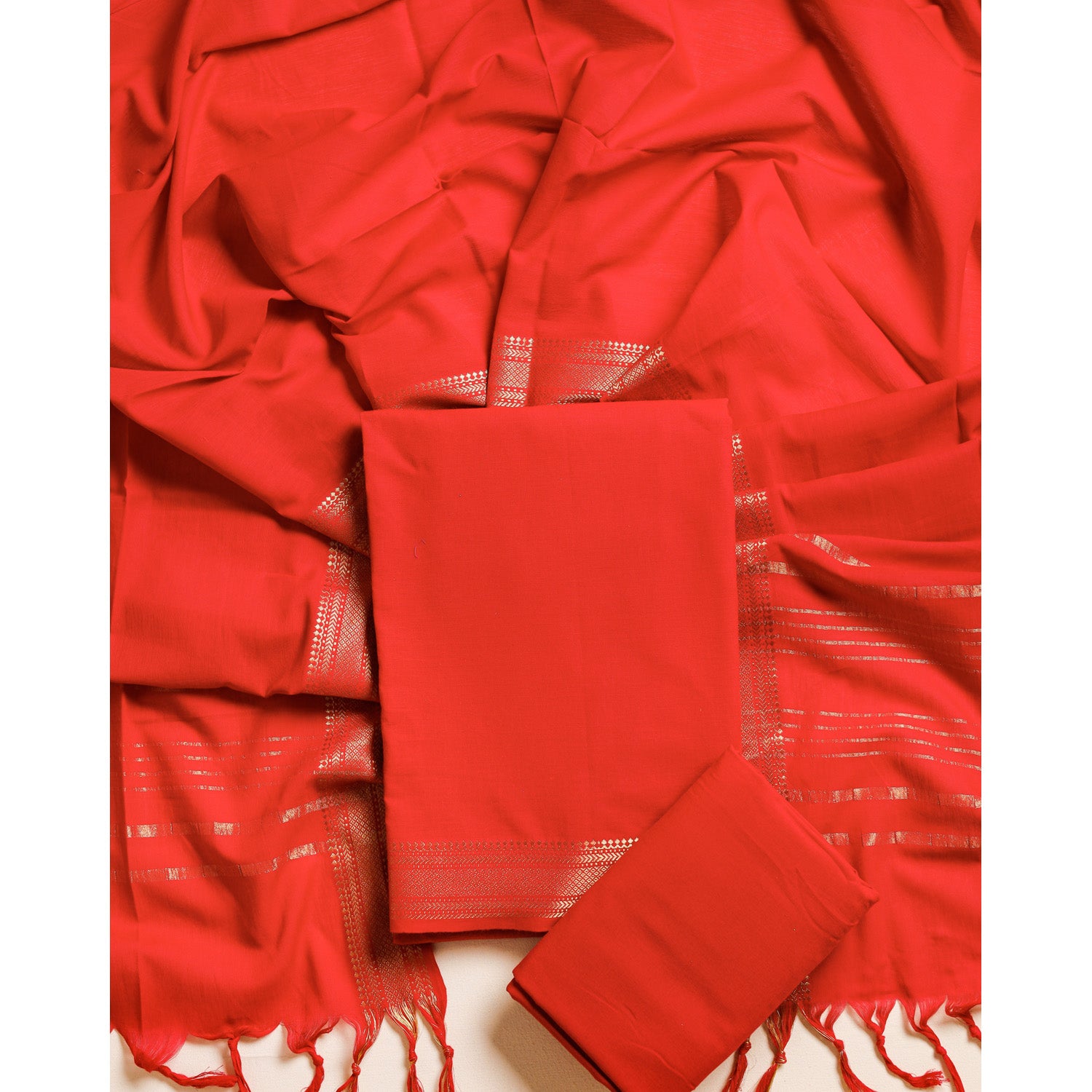 PURE COTTON HANDLOOM MANGALGIRI SUIT SET