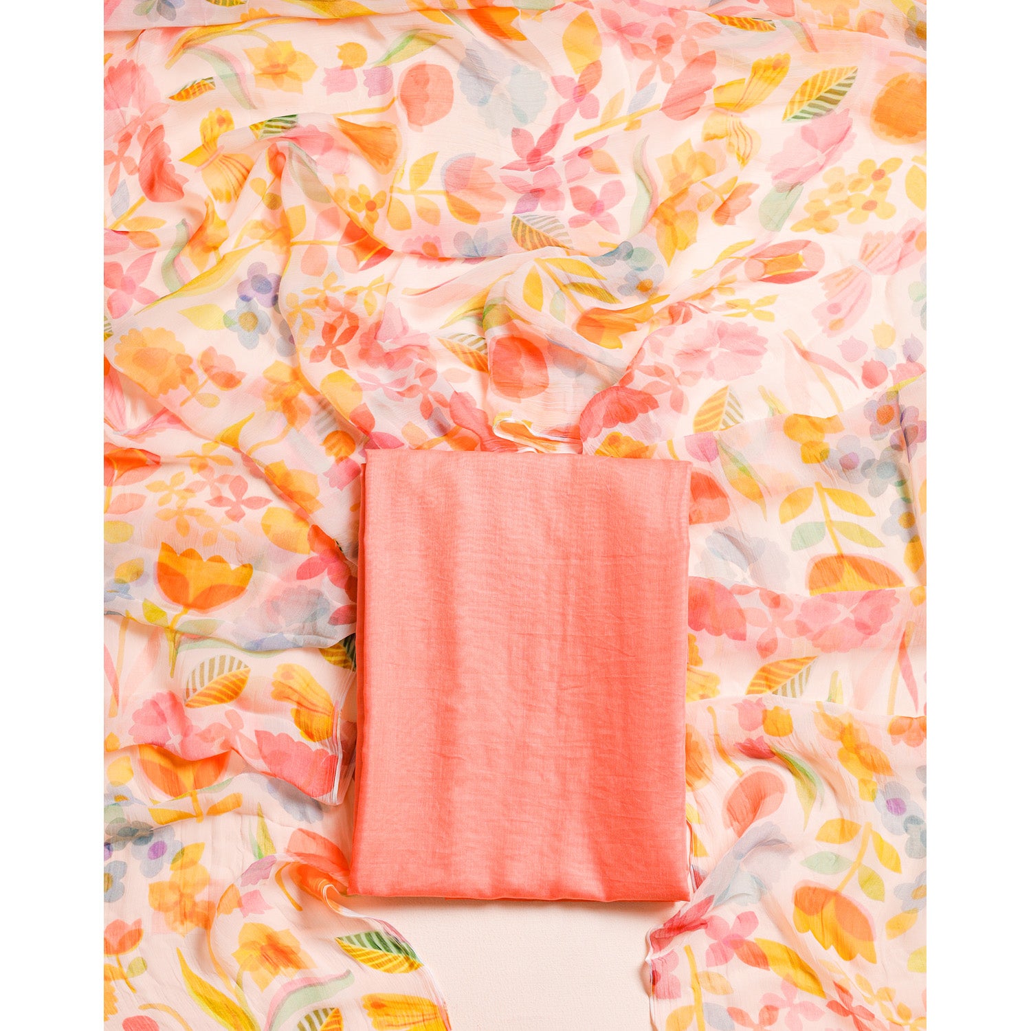 PURE MALAI CHANDERI 2 PIECE SET