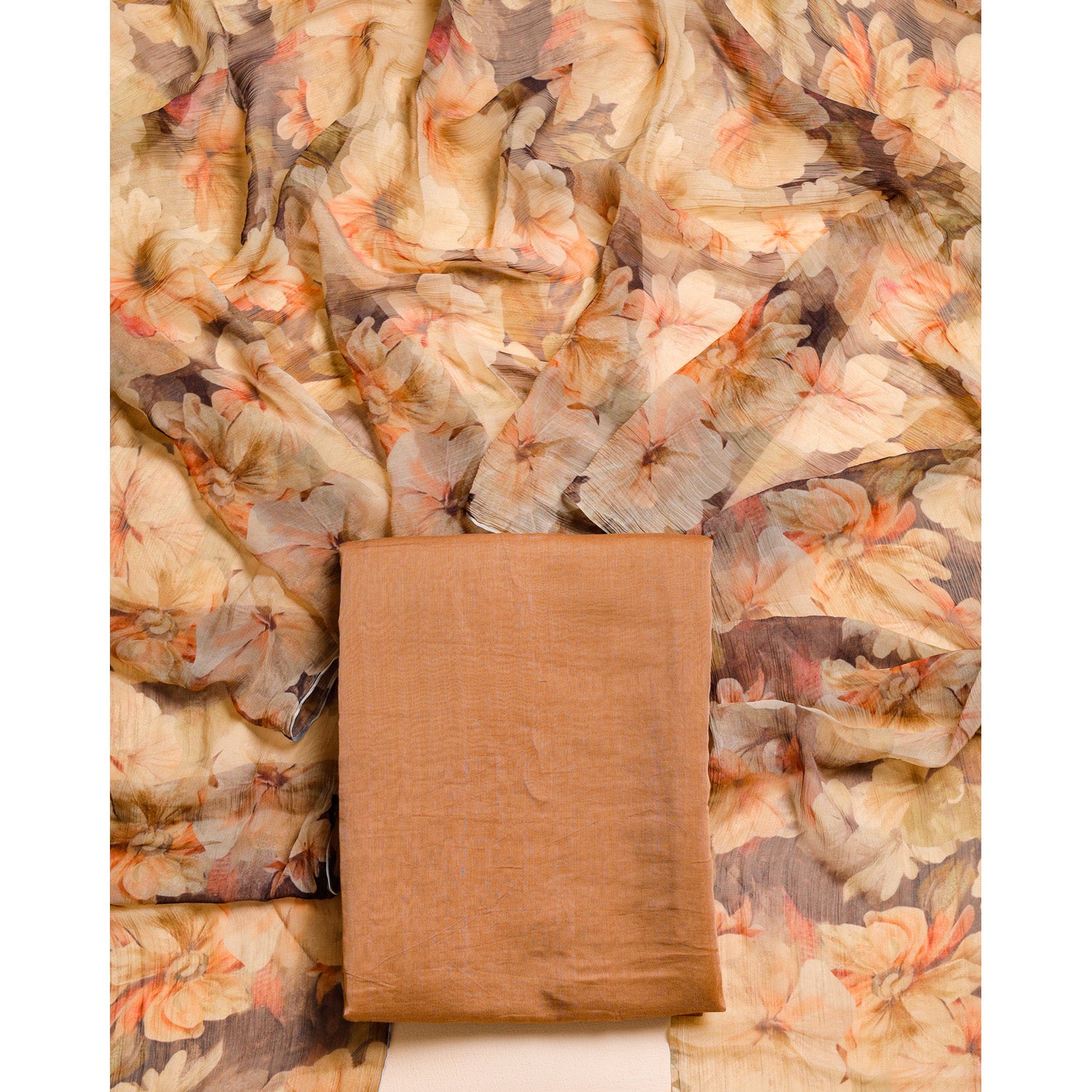PURE MALAI CHANDERI 2 PIECE SET