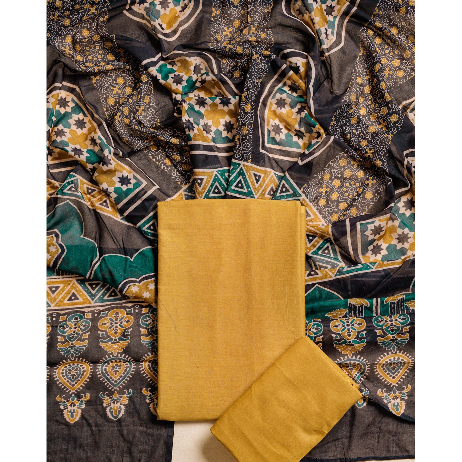 PURE COTTON MUL KALAMKARI SUIT SET